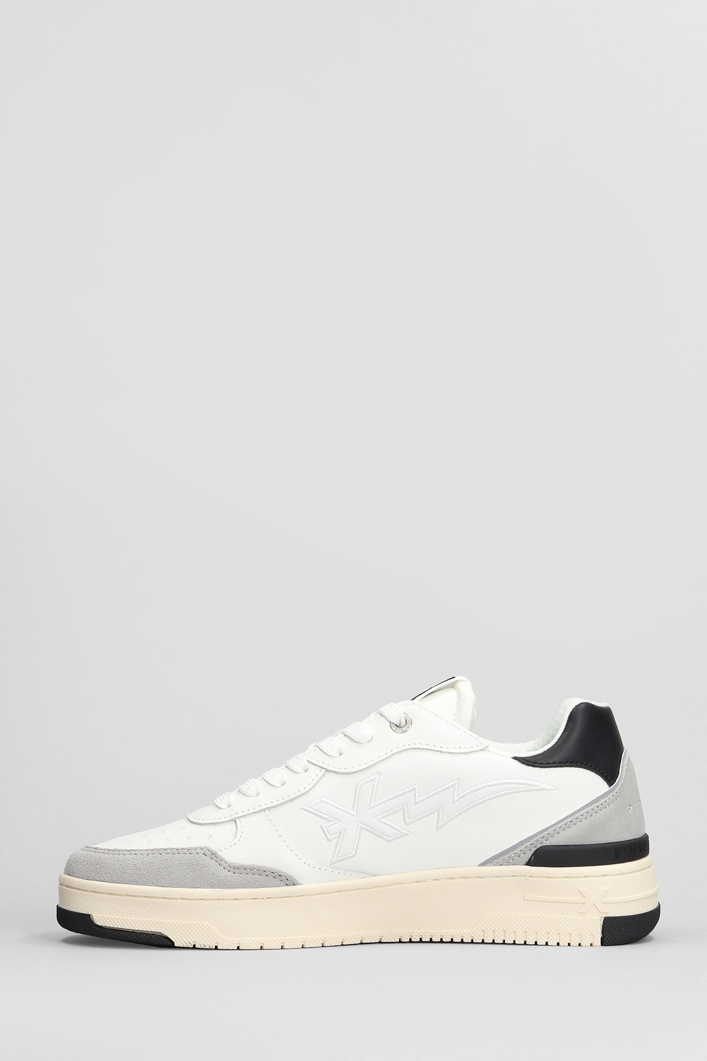 JOHN RICHMOND SNEAKERS IN GREY SUEDE AND LEATHER 