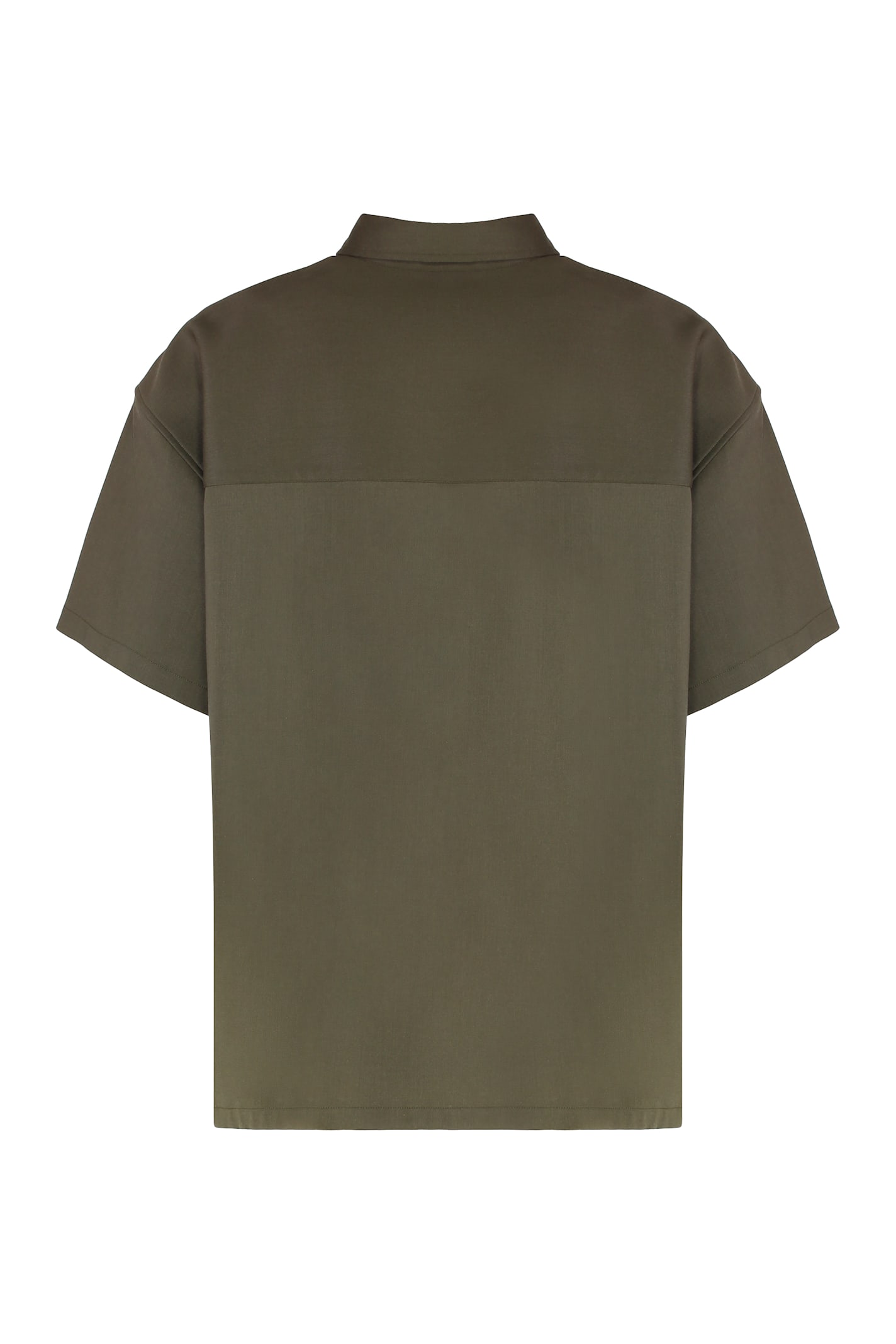 Darkpark Short Sleeve Wool Polo Shirt Pocket In Green