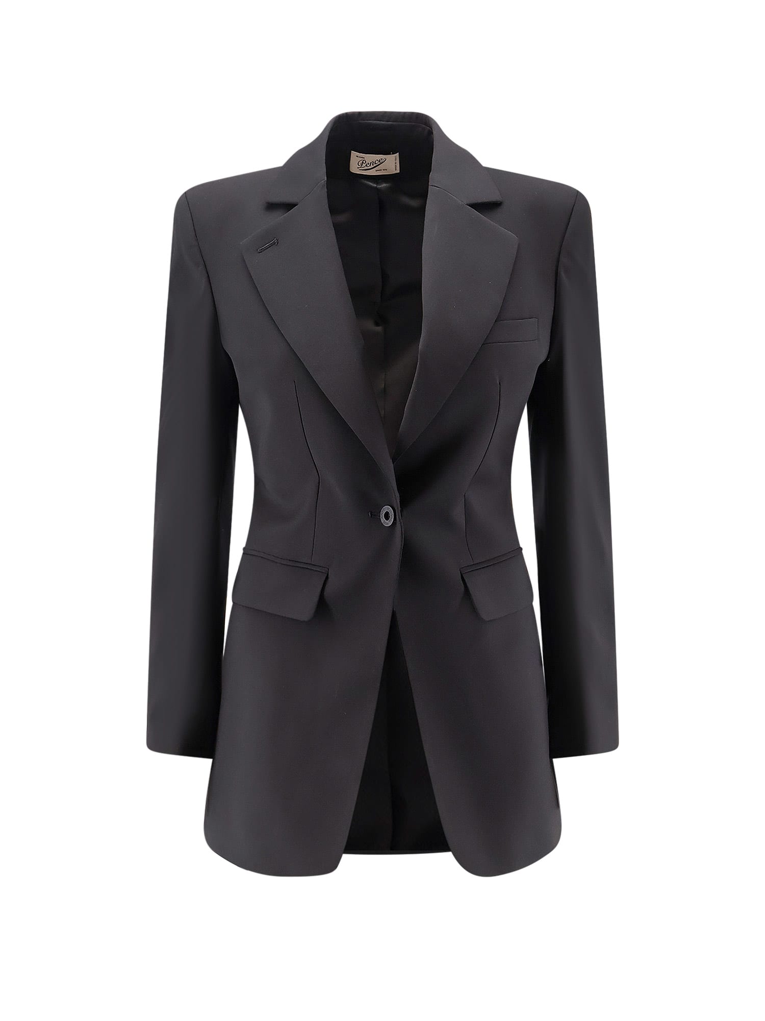 Pence Isabella Virgin Wool Blazer In Black