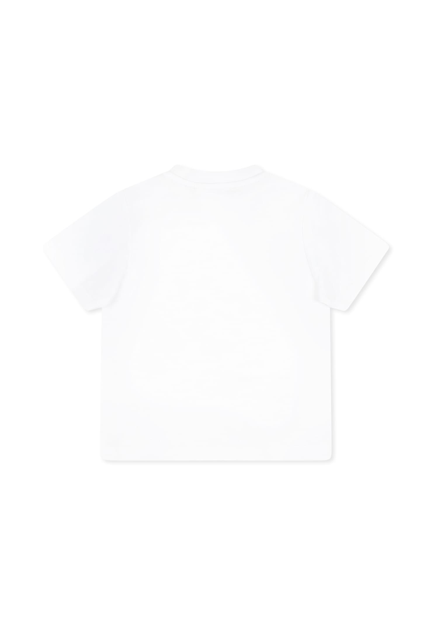 Timberland White T-shirt For Baby Boy With Tree And Writing In White