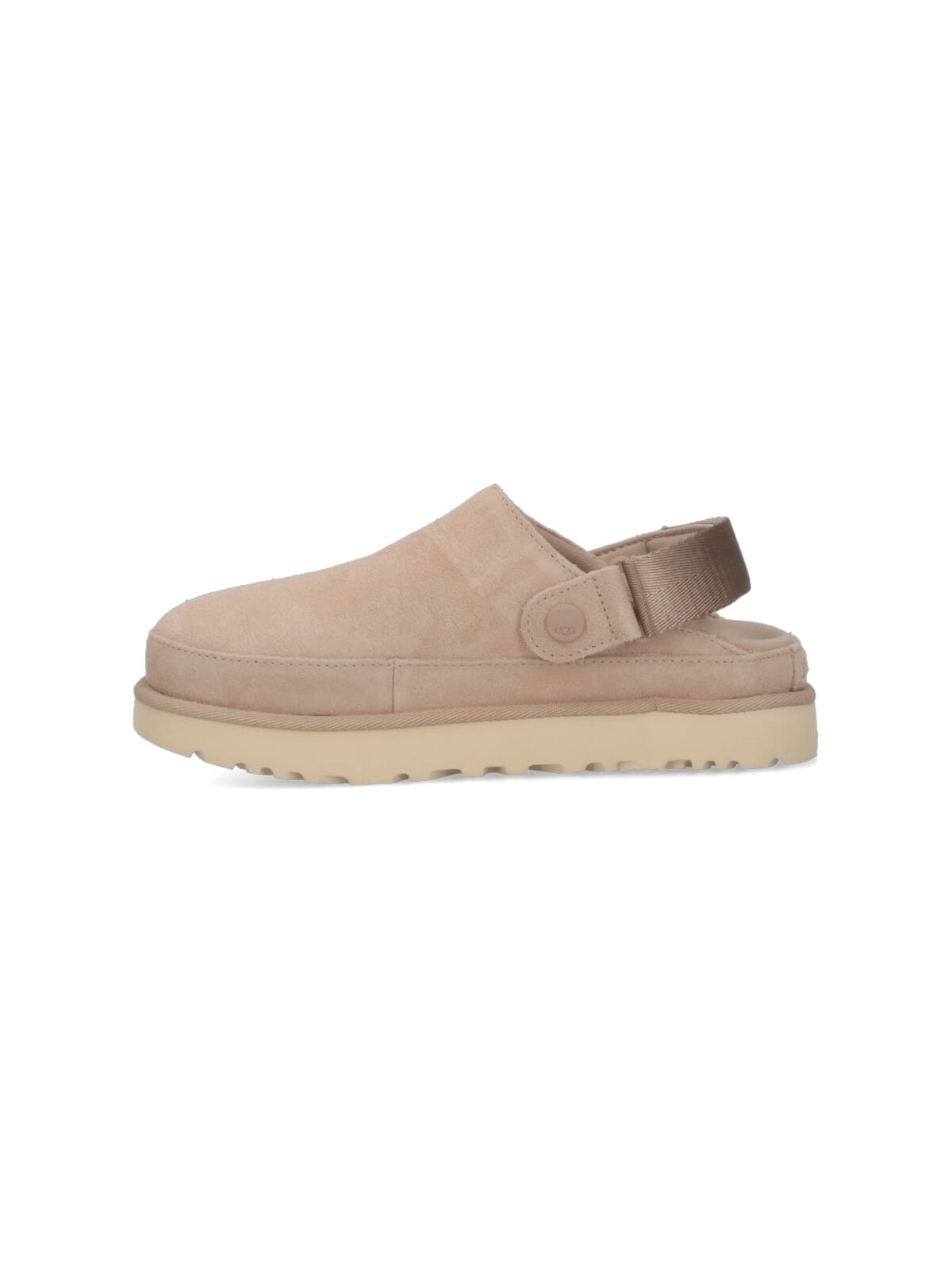 Ugg Sand Goldenstar Suede Mules In Sand