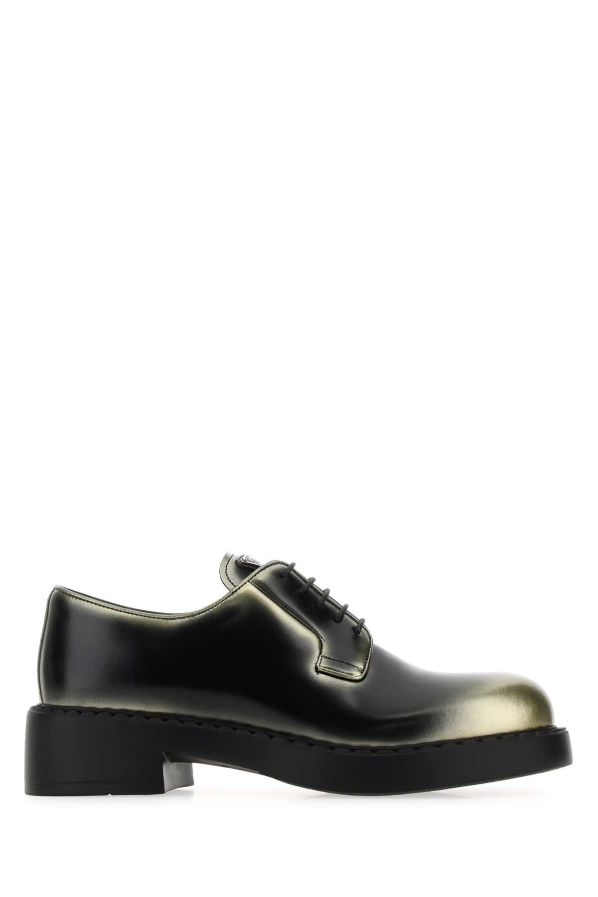 Prada Two-tone Leather Lace-up Shoes