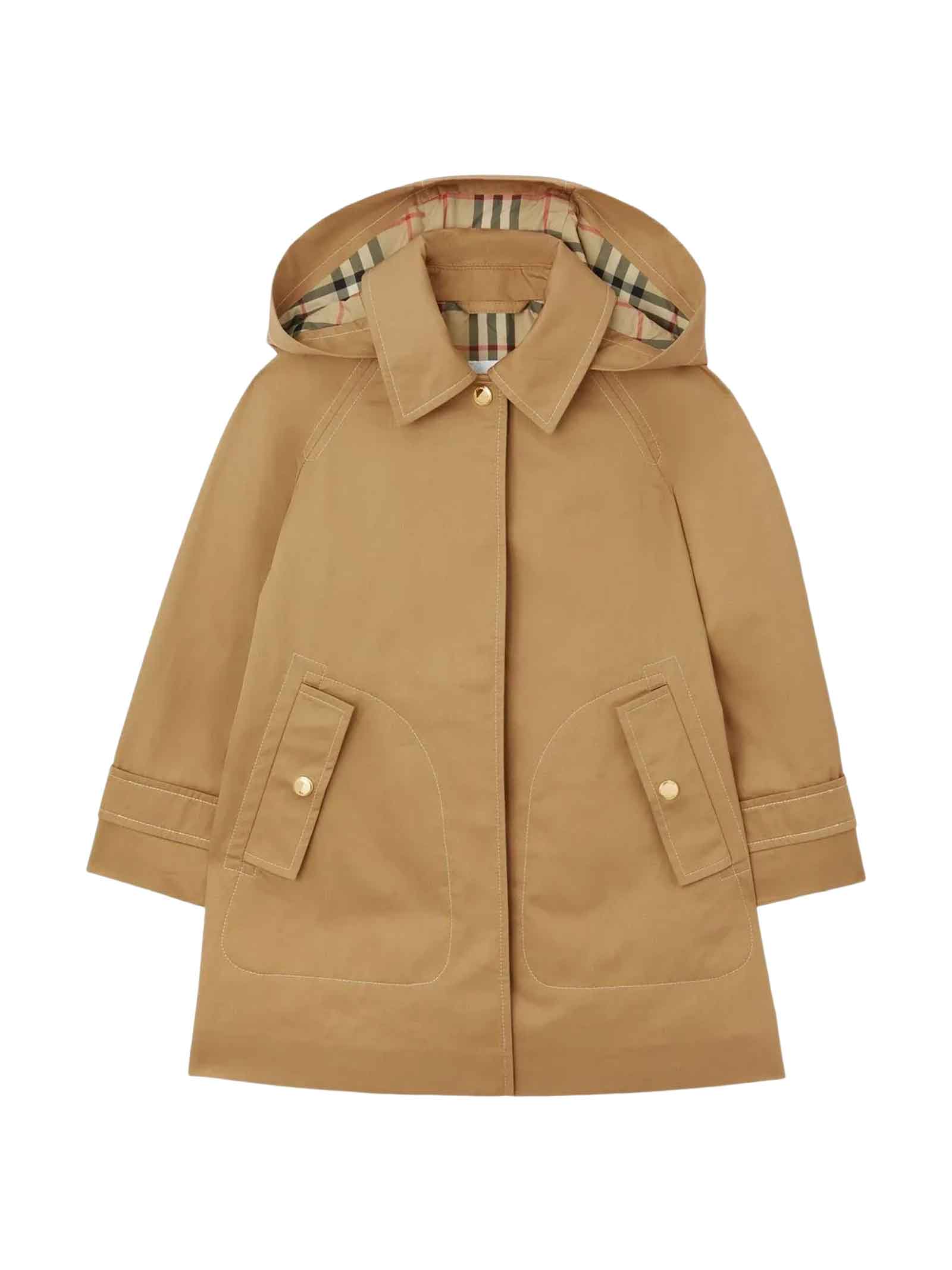 Shop Burberry Beige Coat Girl