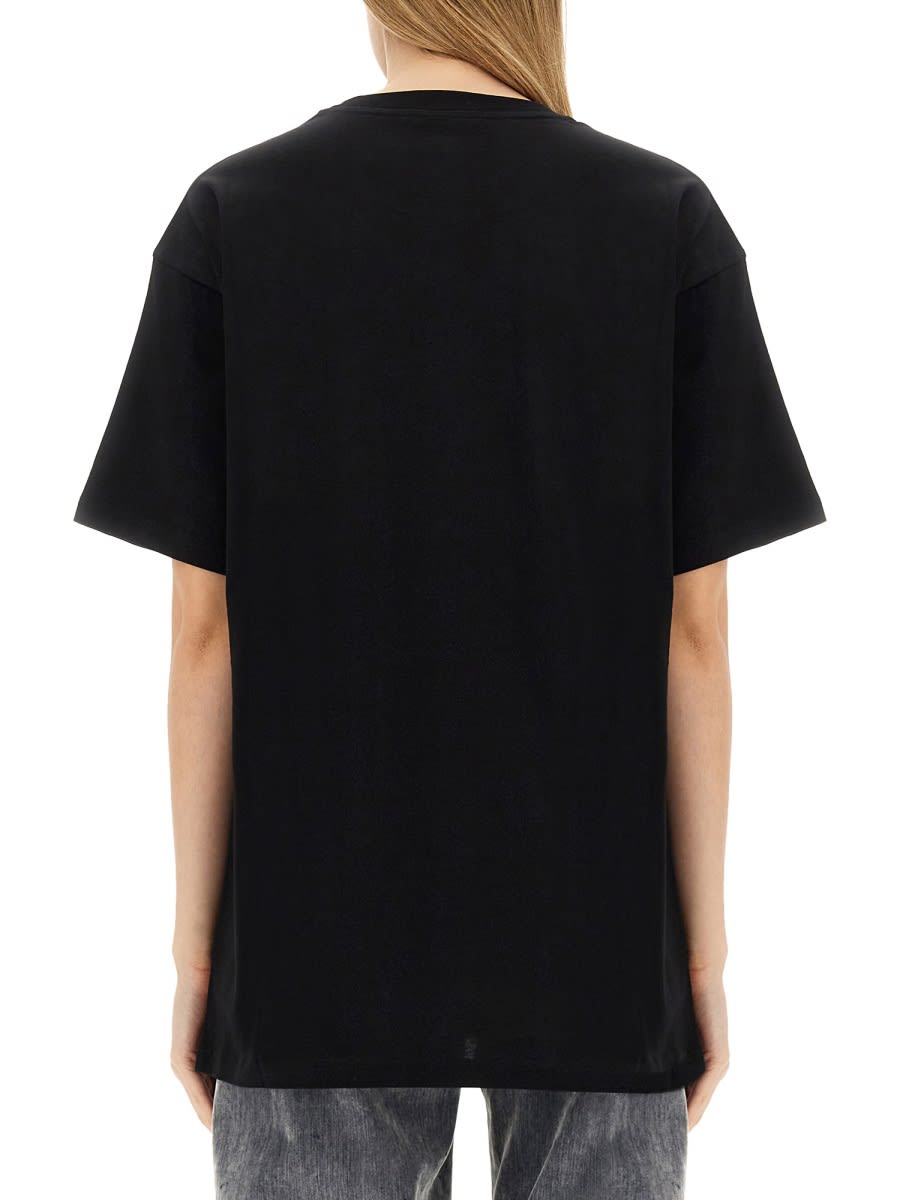 Shop Moschino T-shirt With Logo In Black