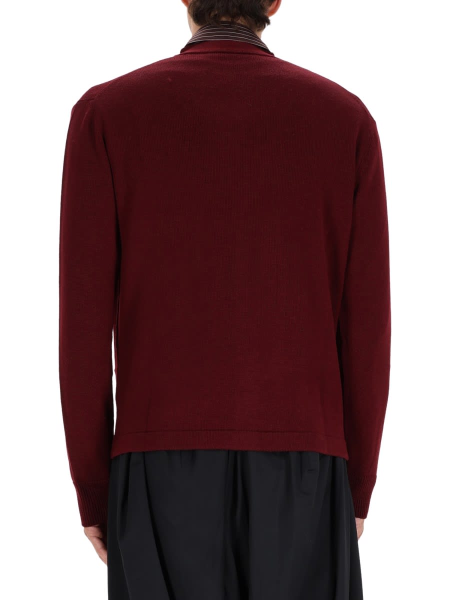 Vivienne Westwood Cardigan Sweater In Rich Bordeaux In Brown
