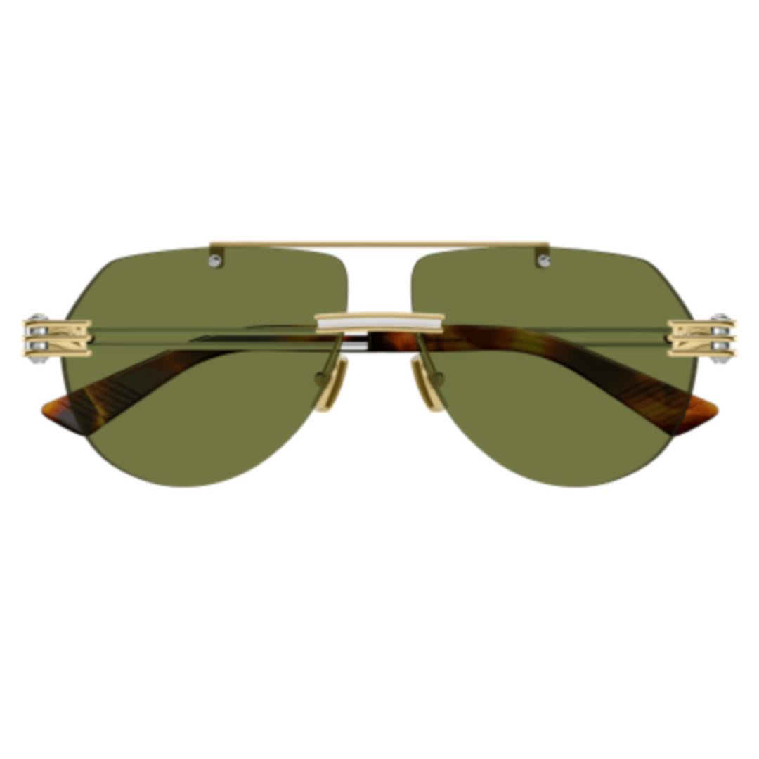 Bottega Veneta Bv1342s-003 Gold-silver-green In Green