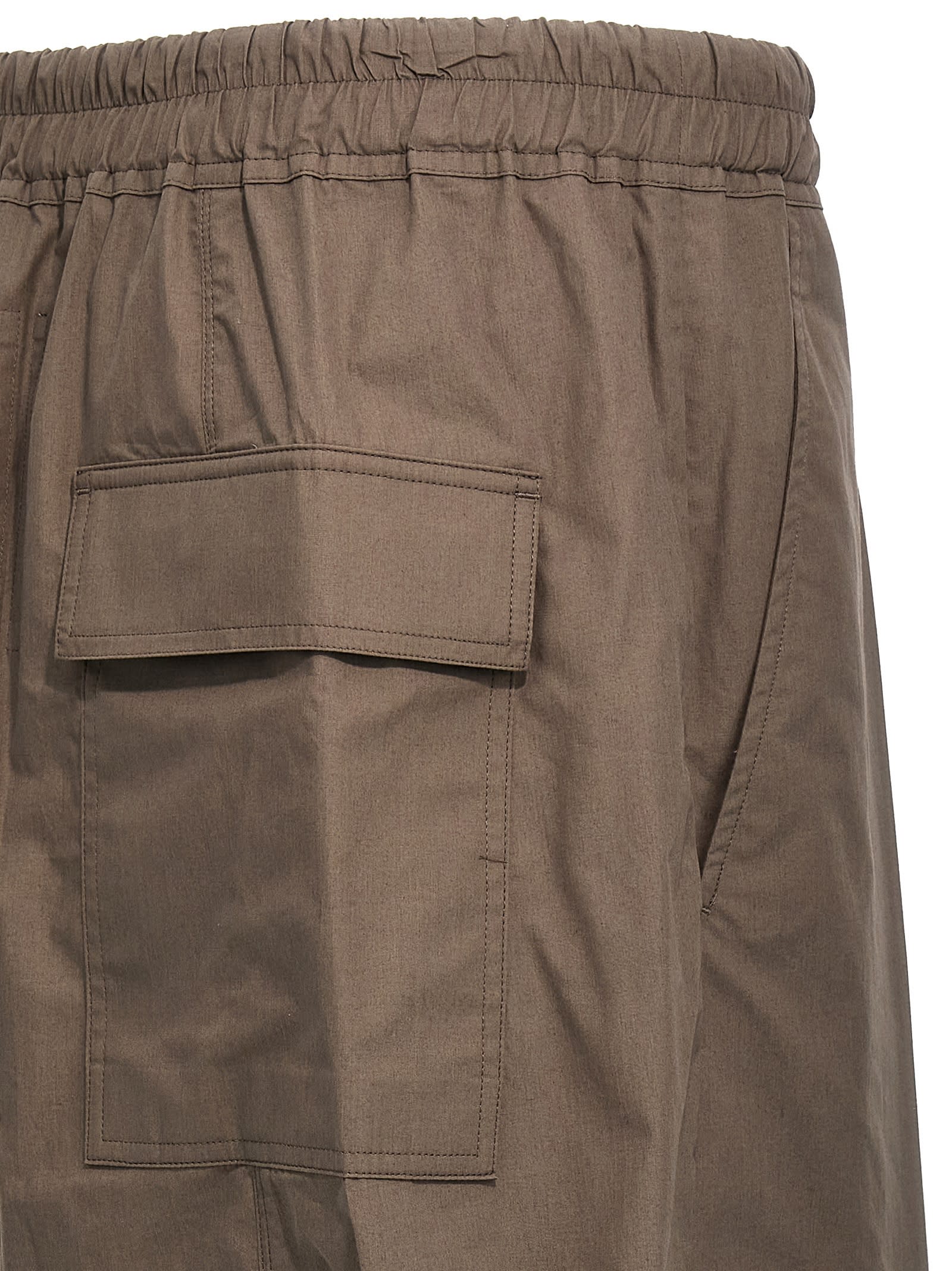 Shop Rick Owens Drawstring Cropped Pants In Gray