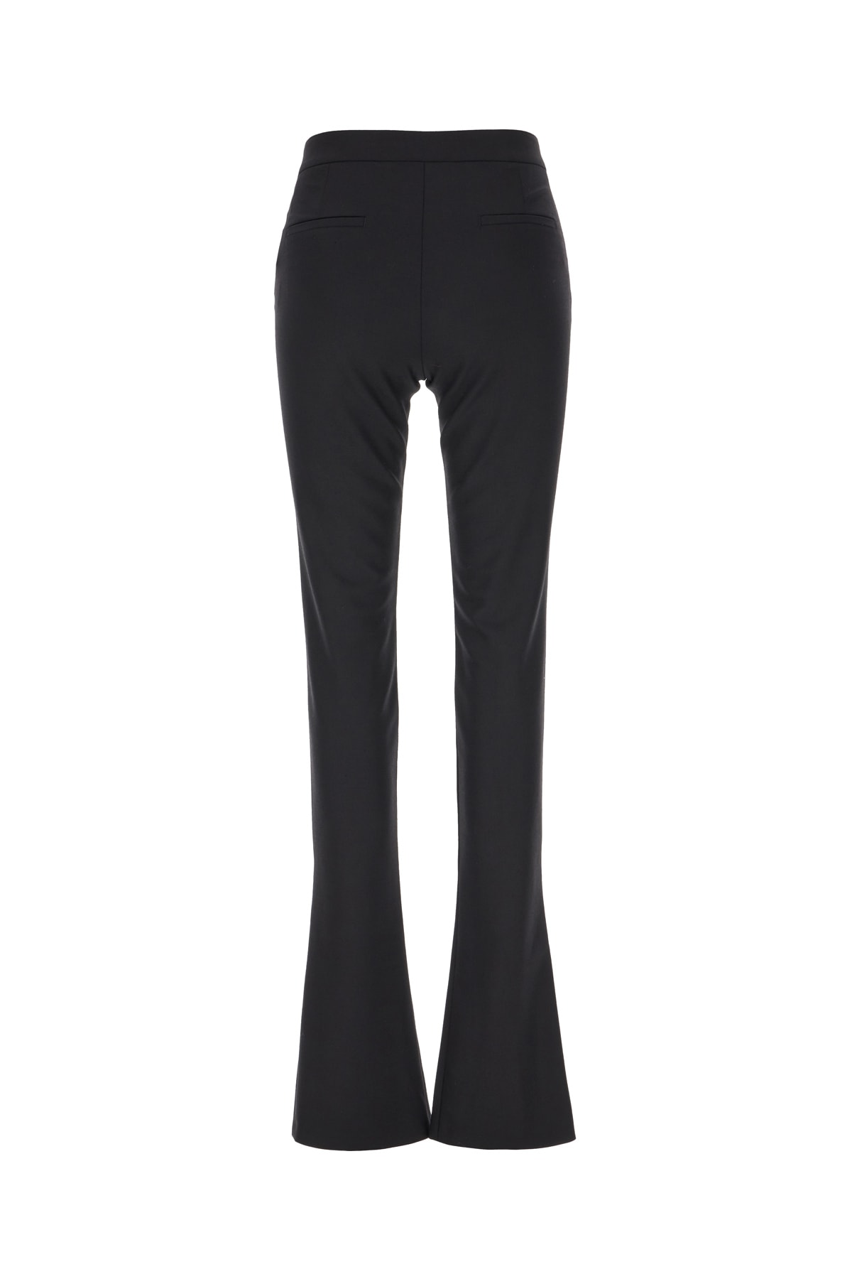 Shop Off-white Black Stretch Polyester Blend Pants In 1001