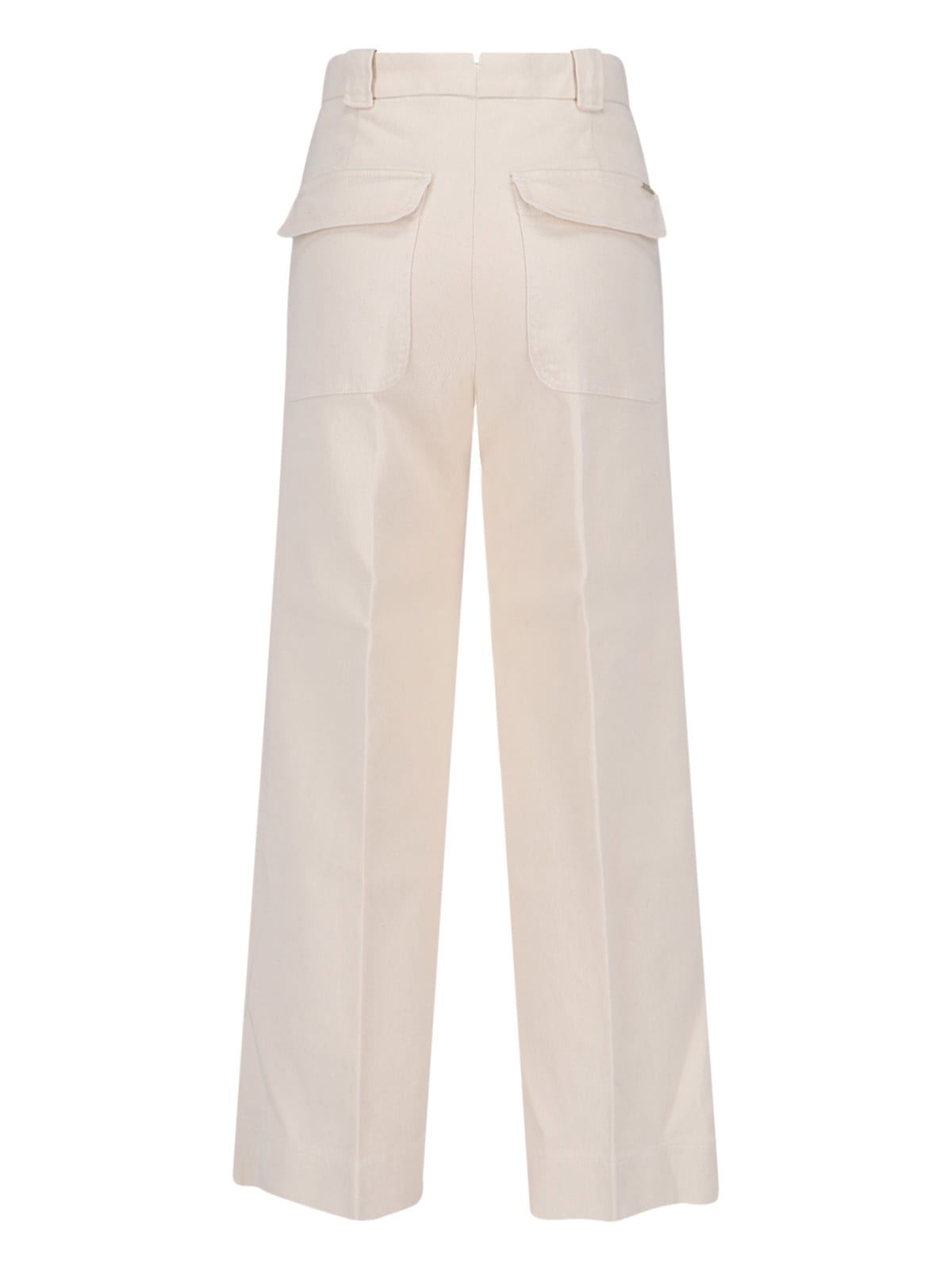 Incotex Wide-leg Cotton Trousers With Tailored Finish In White