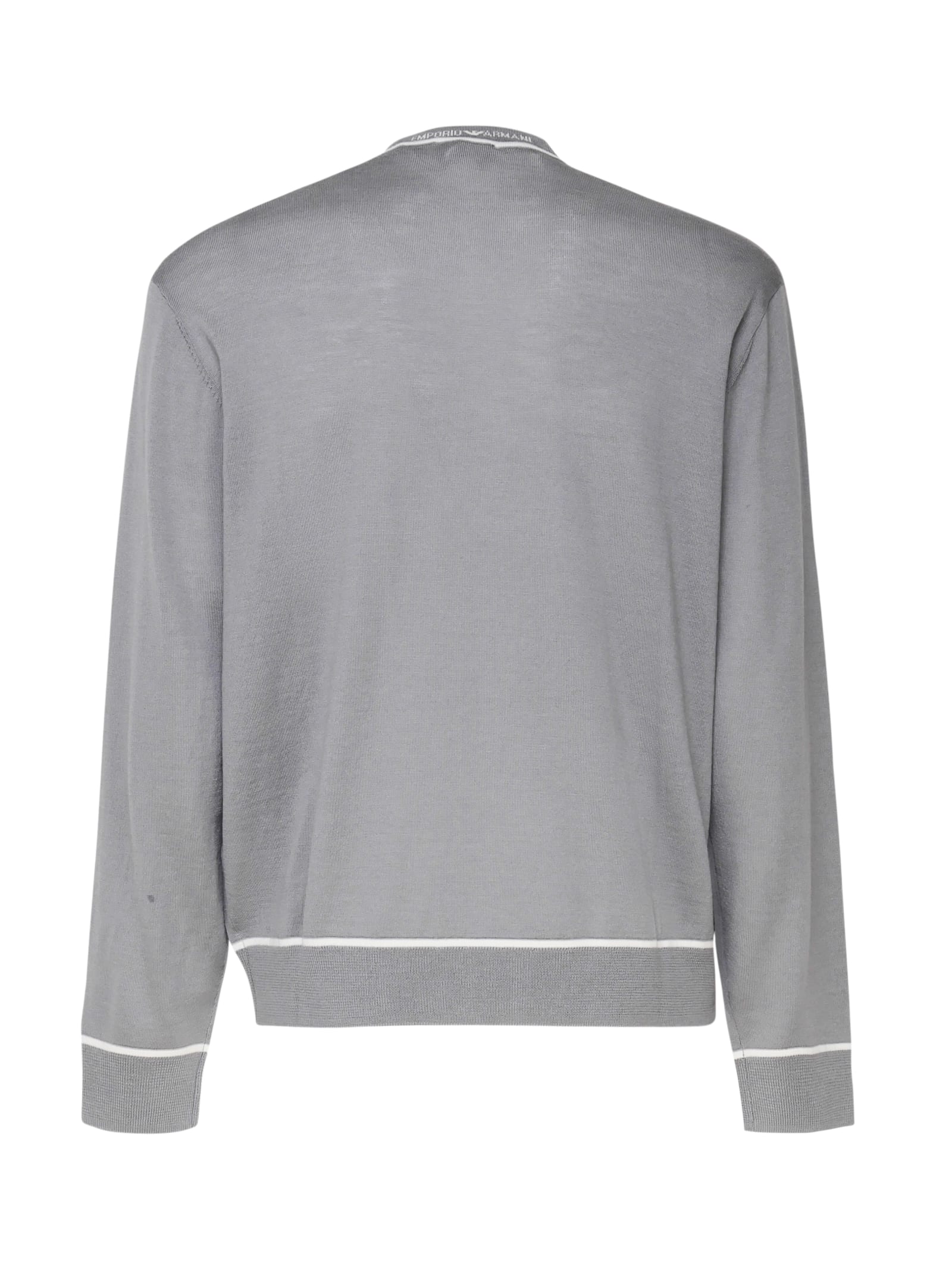 Shop Emporio Armani Virgin Wool Knit In Grey