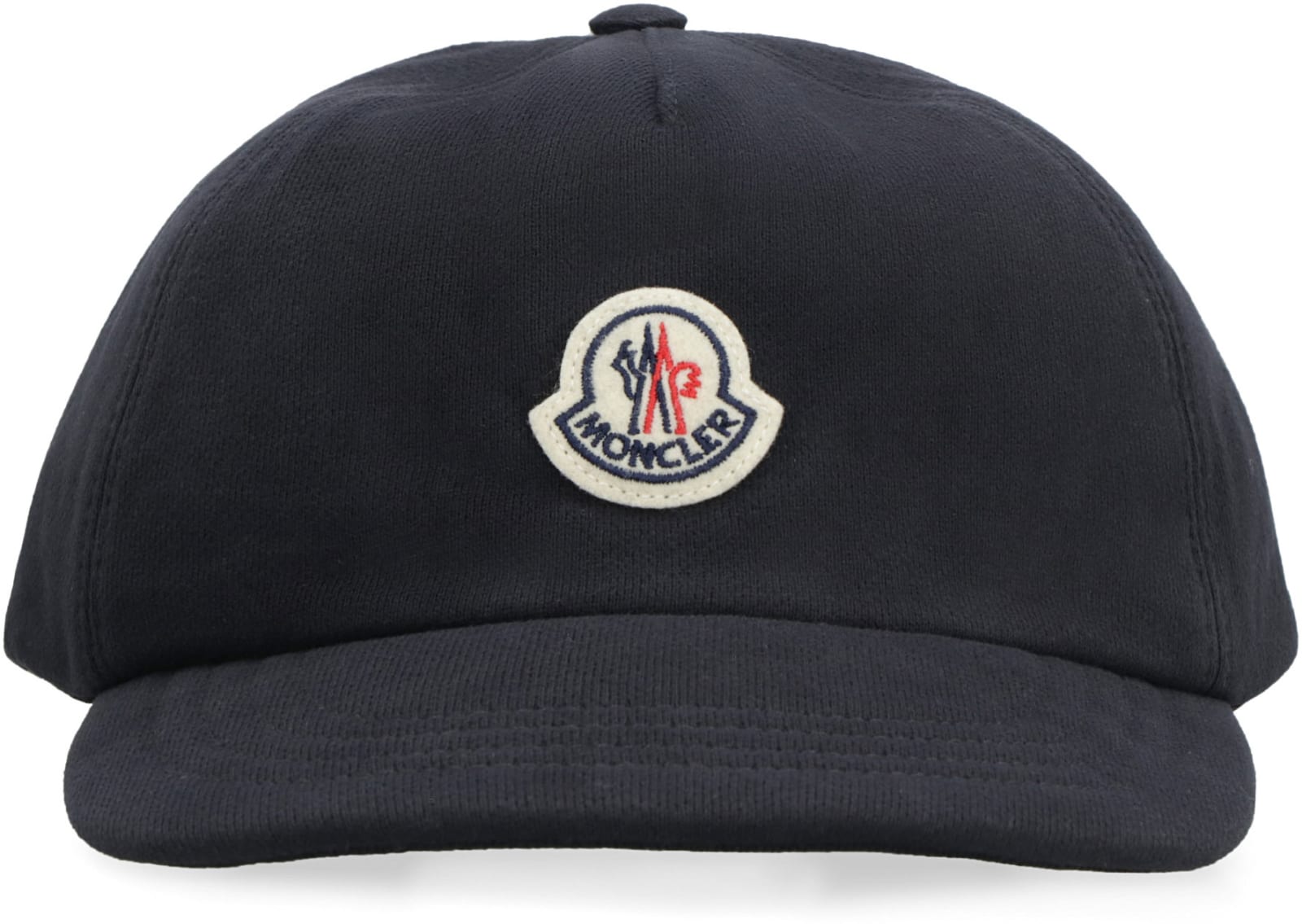Shop Moncler Logo Baseball Cap In Blu