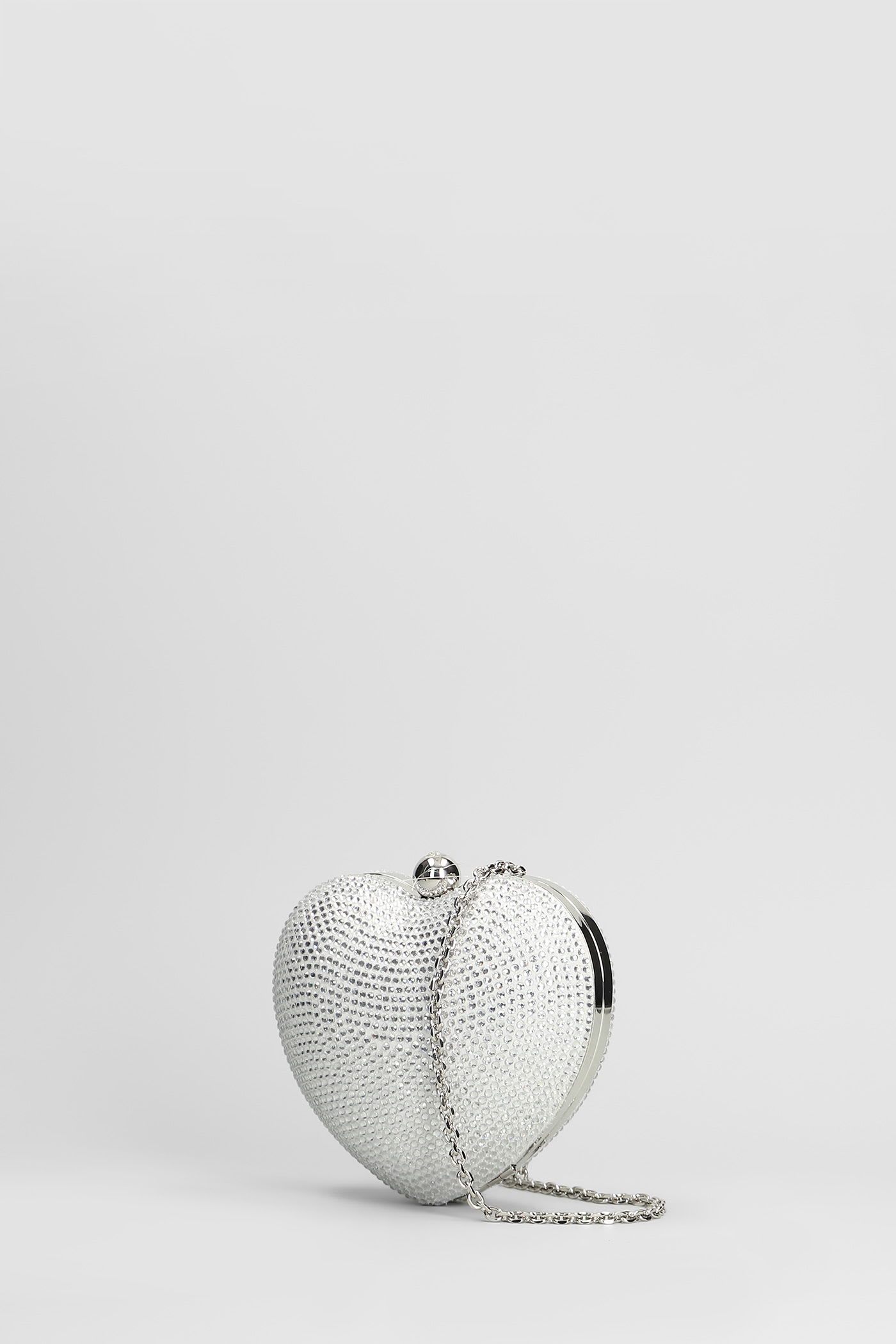 Mach & Mach Clutch In White Leather In White