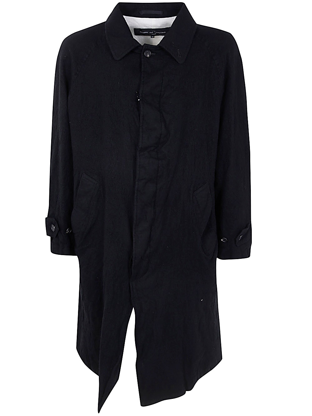 Shop Comme Des Garçons Homme Deux Man Coat In Black