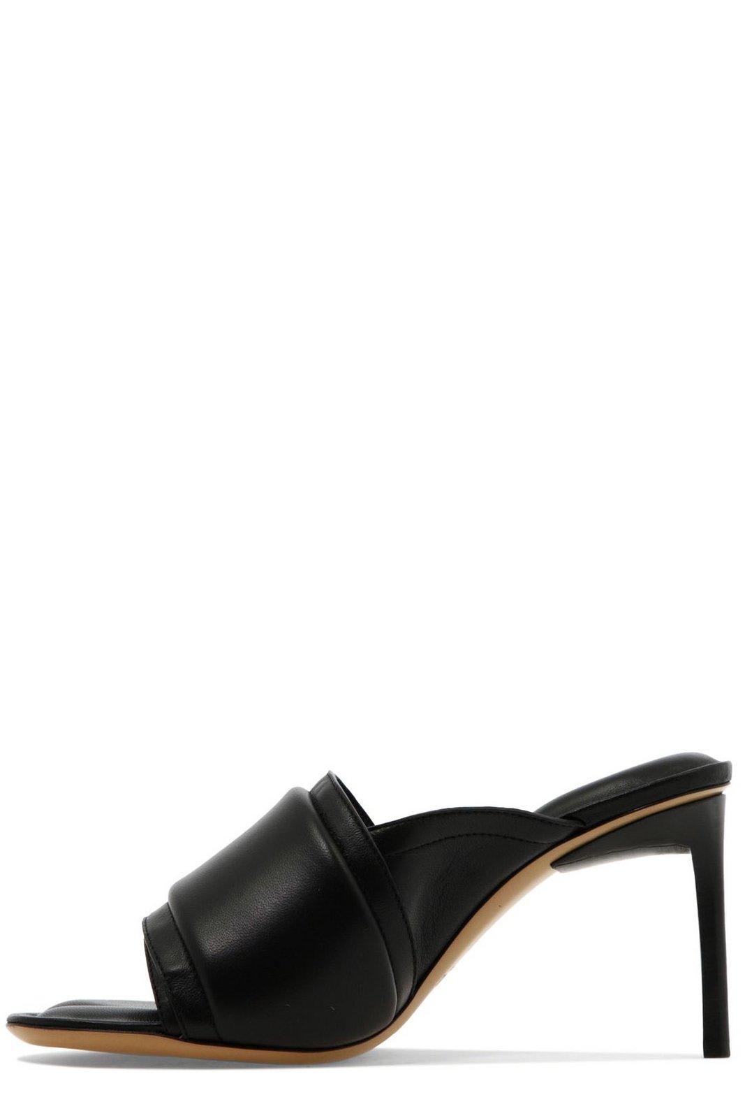 Jacquemus Les Mules Aqua Scuba Slide Stilettos In Black