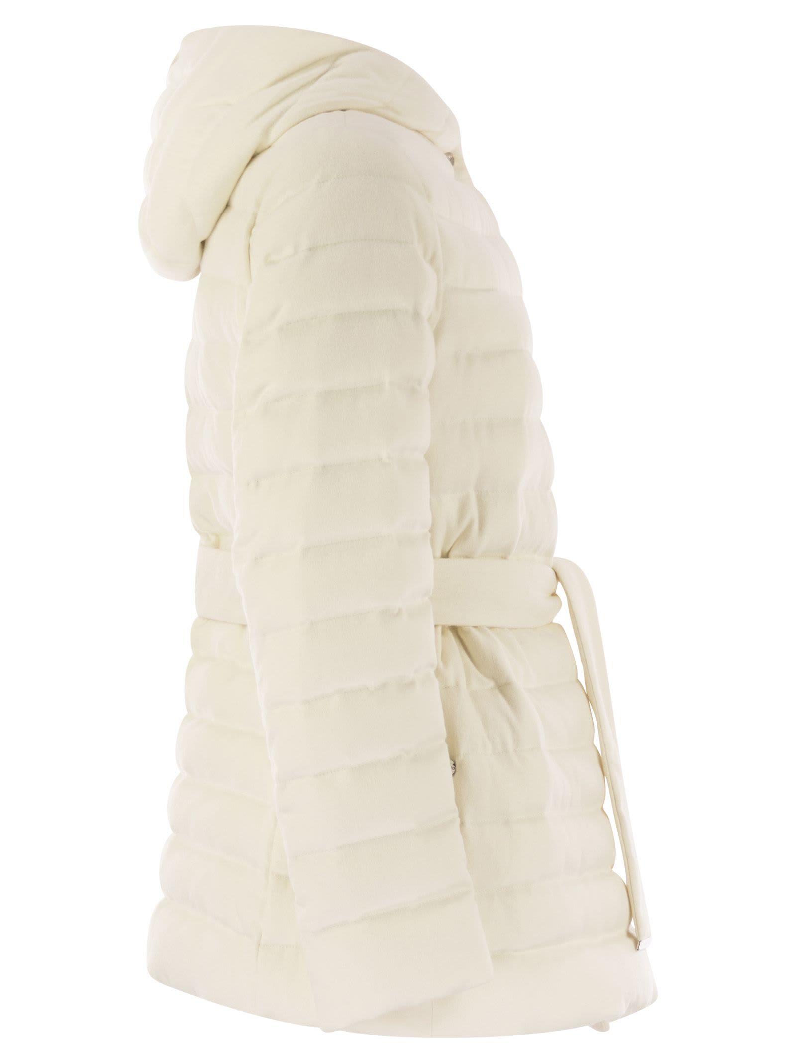 Herno Silk And Cashmere Kimono Jacket In White