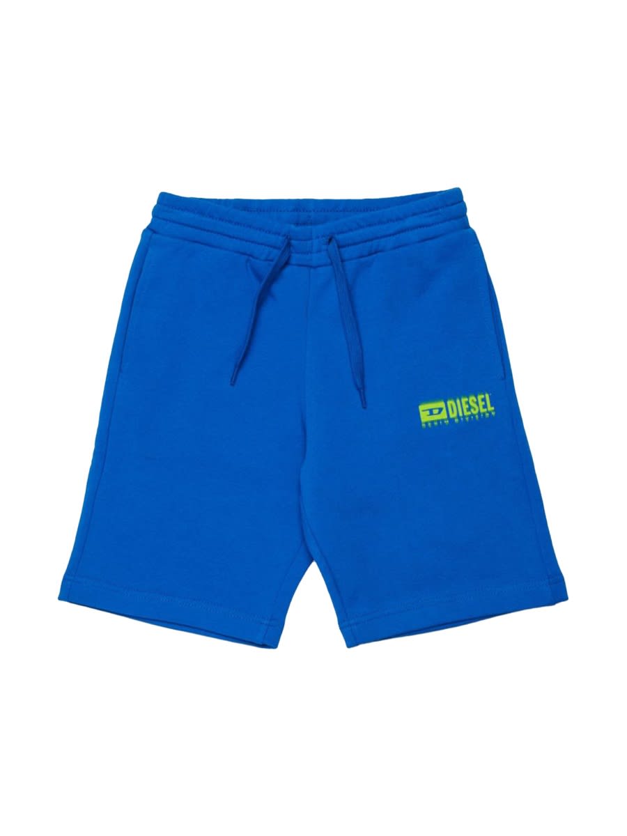 Diesel Shorts Kids Color Royal Blue In Blue