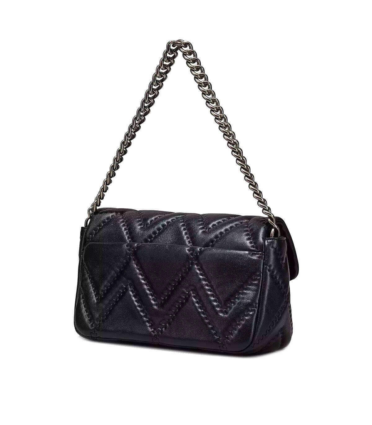Shop Marc Jacobs The Quilted Leather J Marc Large Black Bag