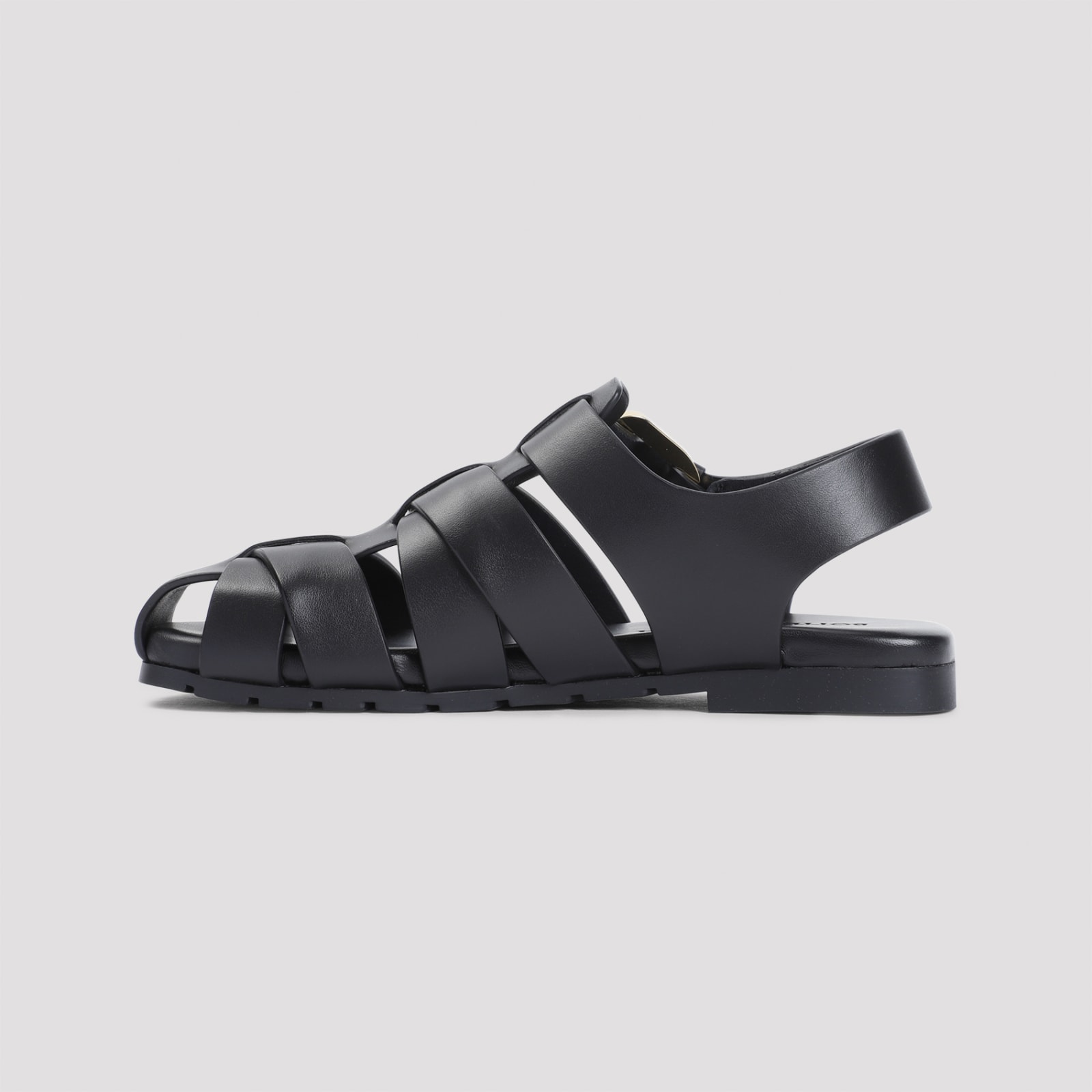 Shop Bottega Veneta Alfie Sandal In Black