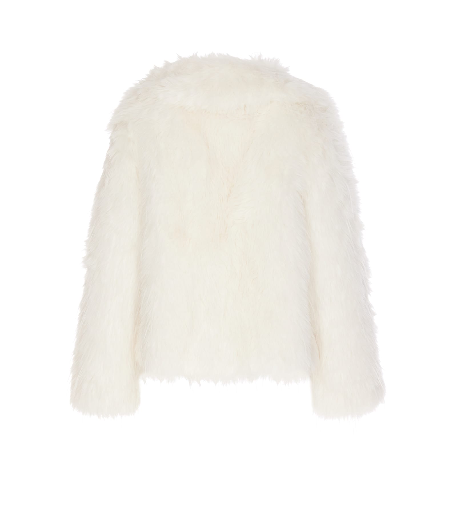 Shop Pinko Novaro Fake Fur Jacket In White