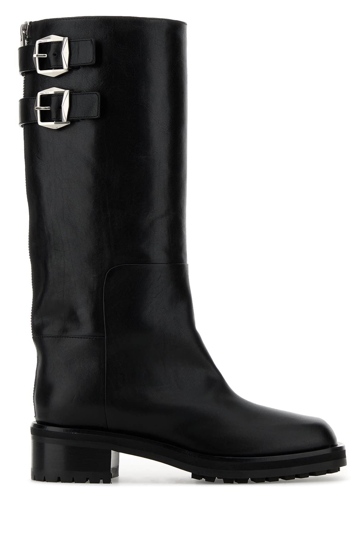 Jimmy Choo Brooklyn 50 Leather Knee-high Boots In Black