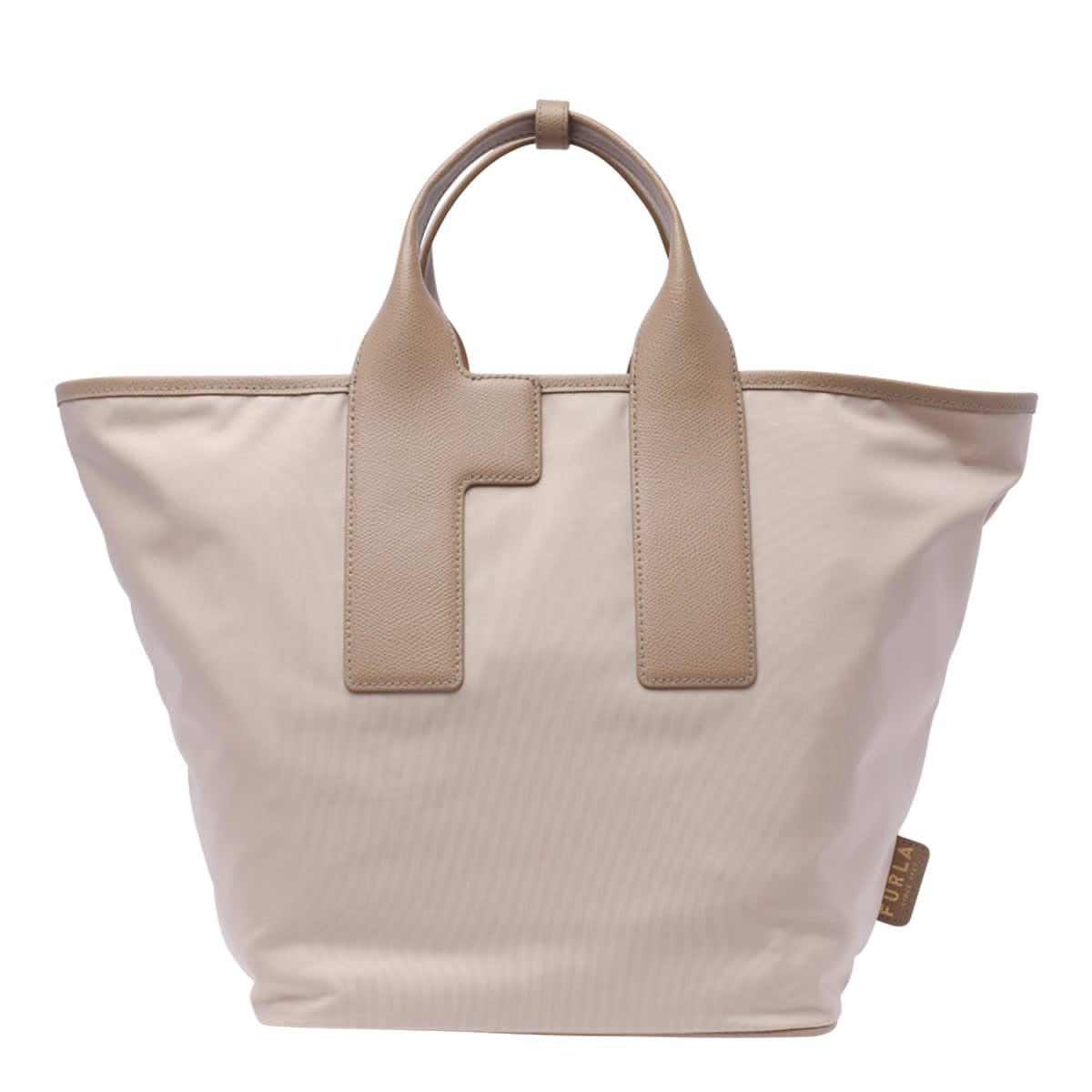 Shop Furla Large Piuma Tote Bag In Beige