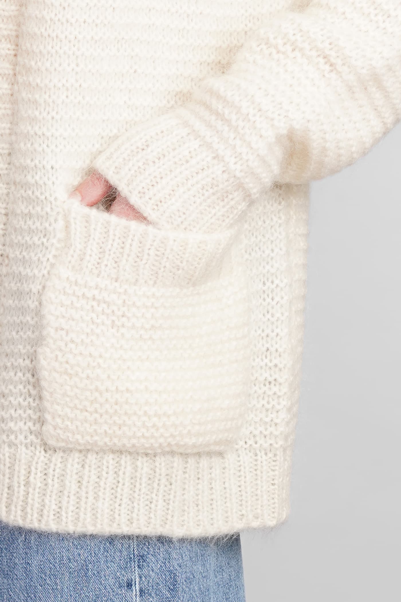 Shop Mvp Wardrobe Baima Cardigan In Beige Wool