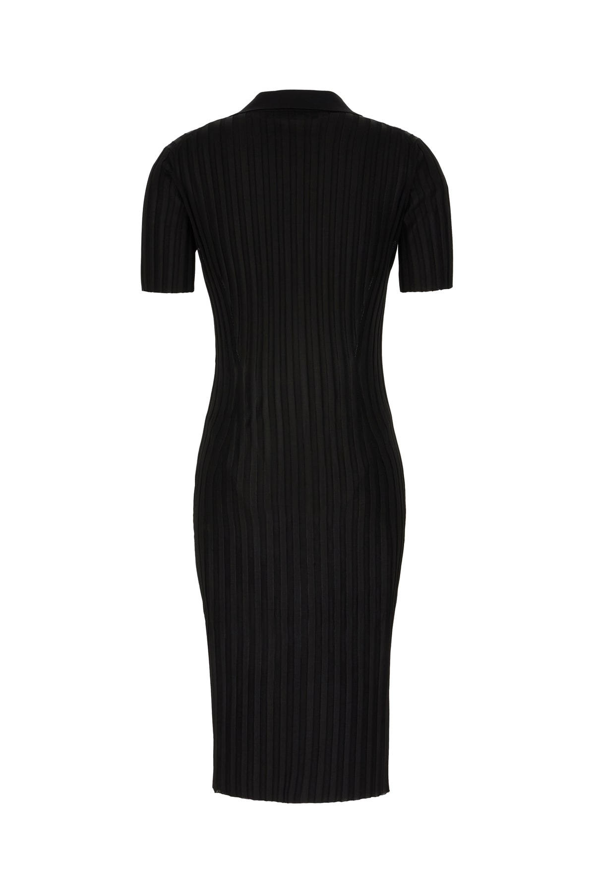 Shop Versace Black Viscose Shirt Dress