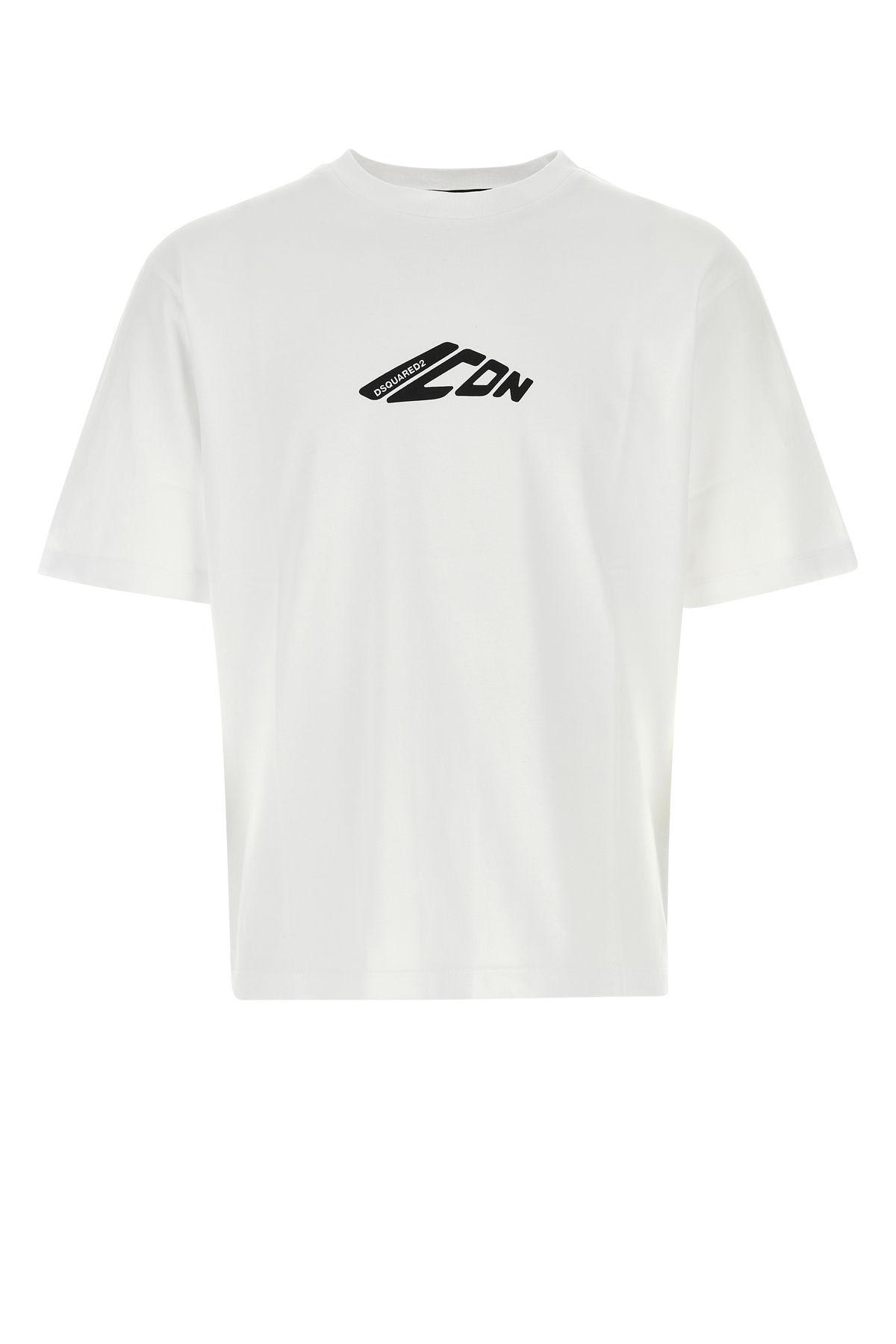 Shop Dsquared2 White Cotton T-shirt