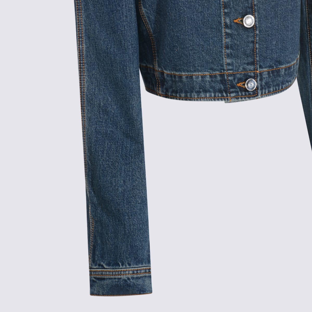 Alaïa Blue Cotton Denim Jacket In Blue