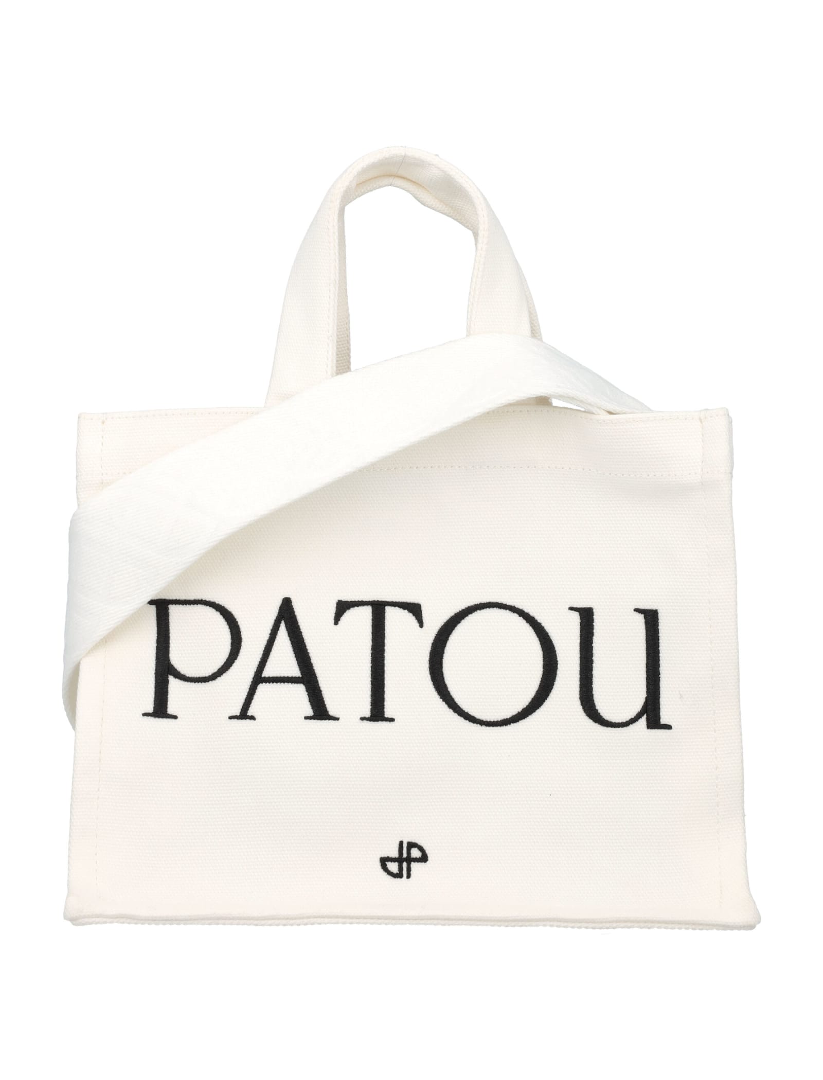Shop Patou Small Canvas Tote Bag In White