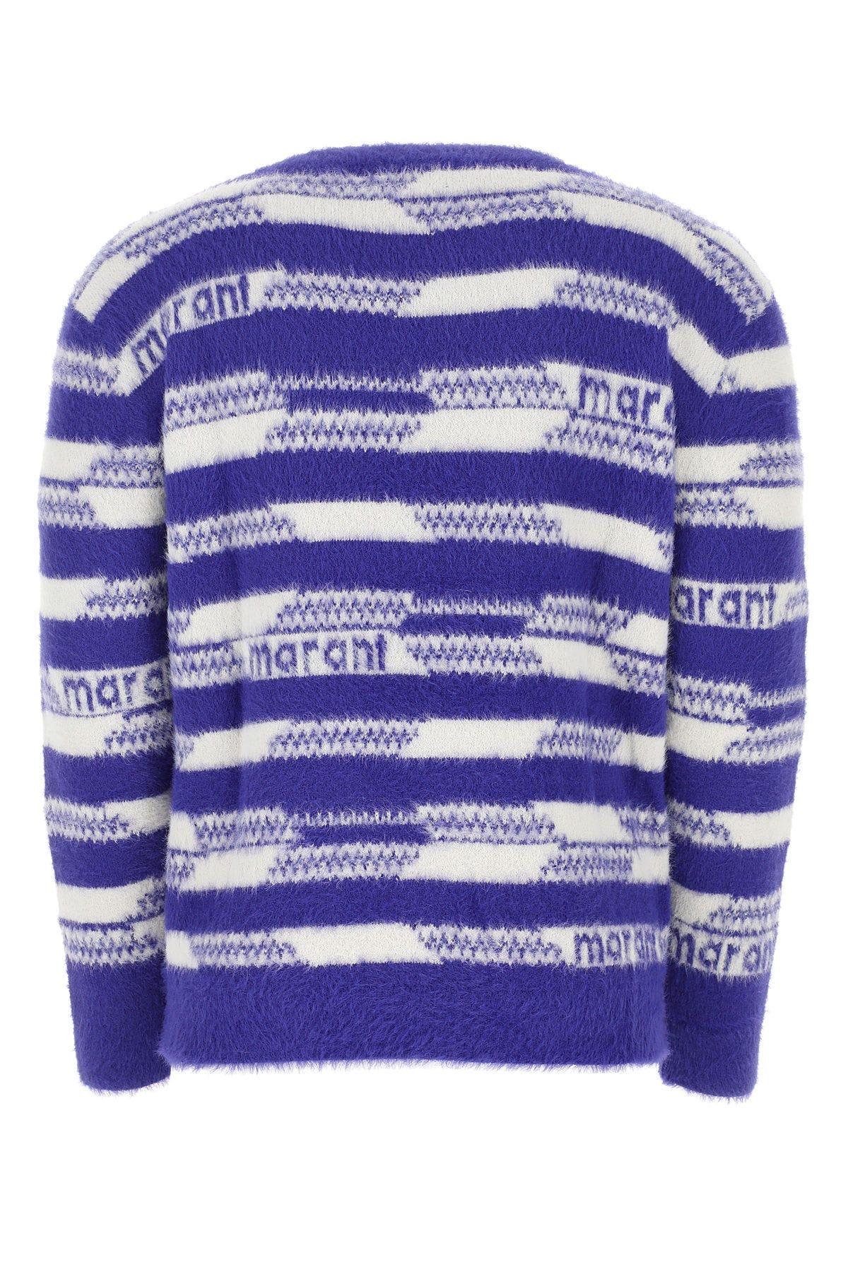 Shop Isabel Marant Embroidered Nylon Oscar Sweater In Purple
