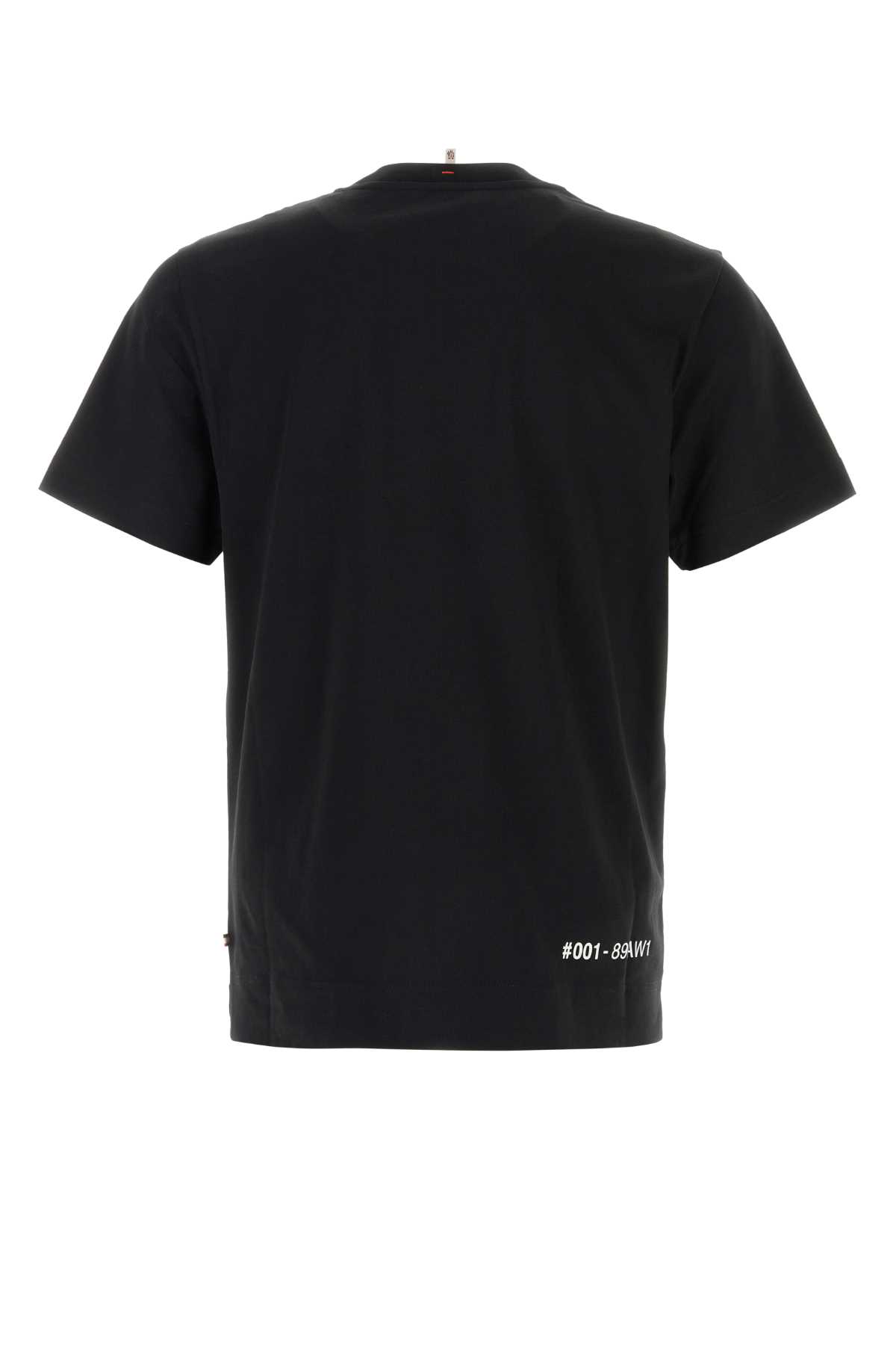 Moncler Grenoble Midnight Blue Stretch Cotton T-shirt In Black