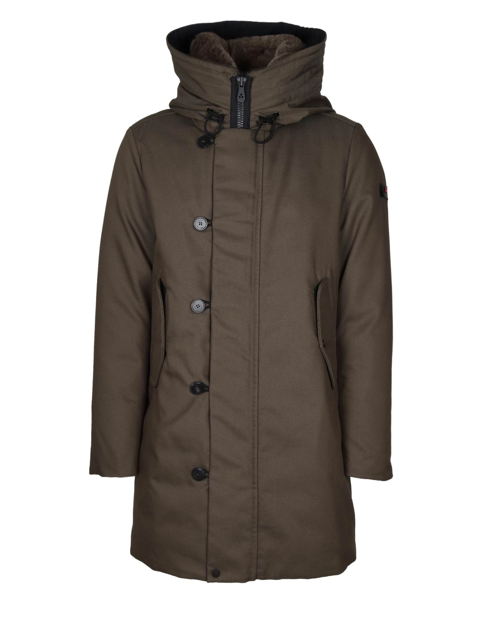 Shop Peuterey Parka Kasa Ki 03 In Water-repellent Fabric Green Color