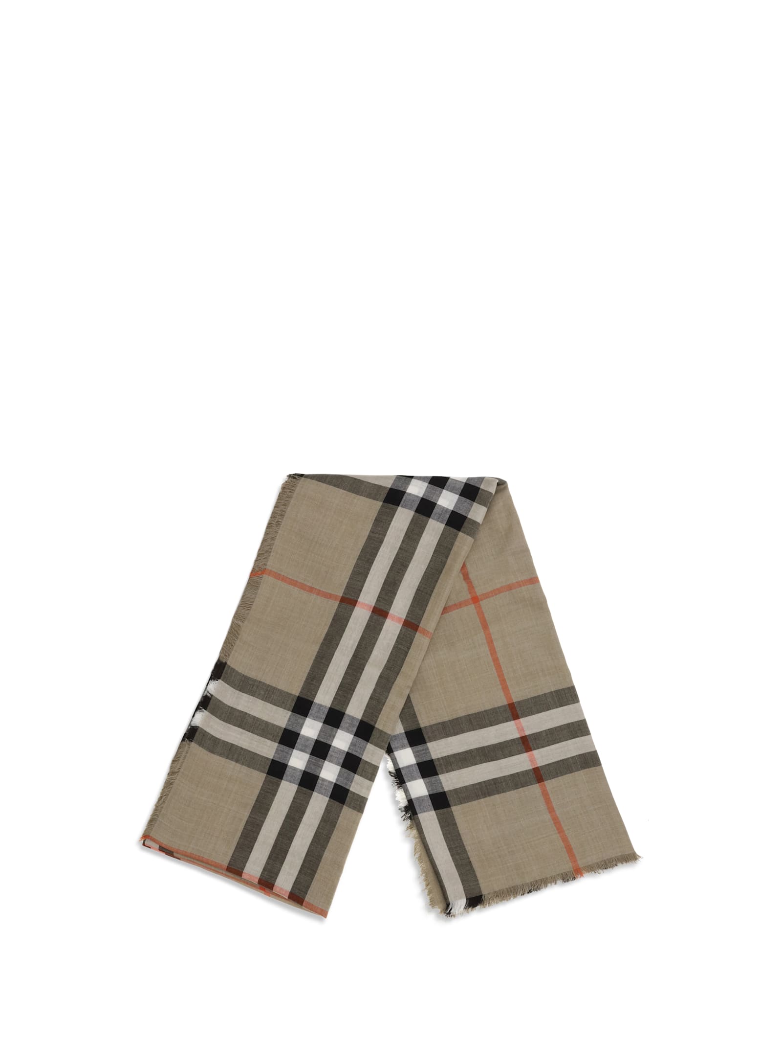 Burberry Men Check Reversible Wool And Silk Scarf In Black