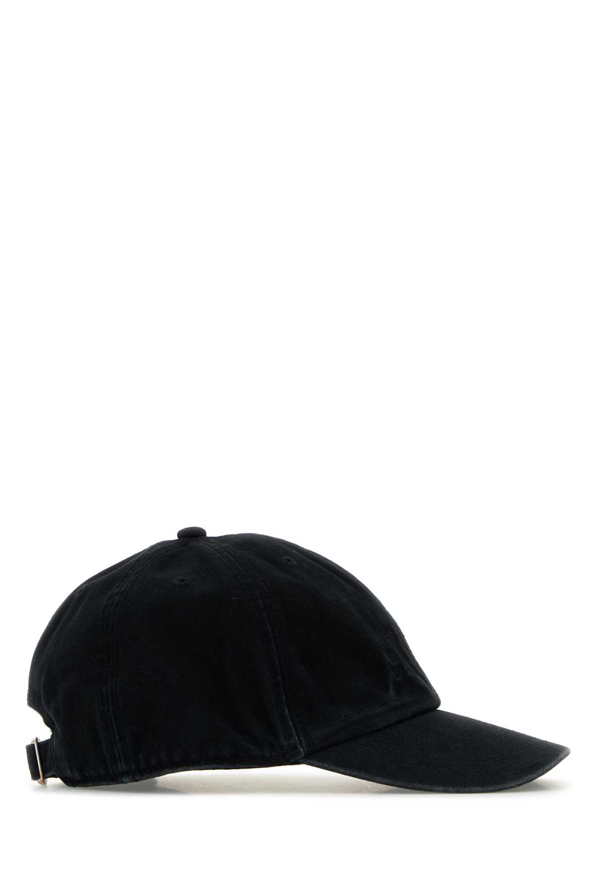 Mm6 Maison Margiela Logo-motif Cotton Baseball Cap In Washedblack