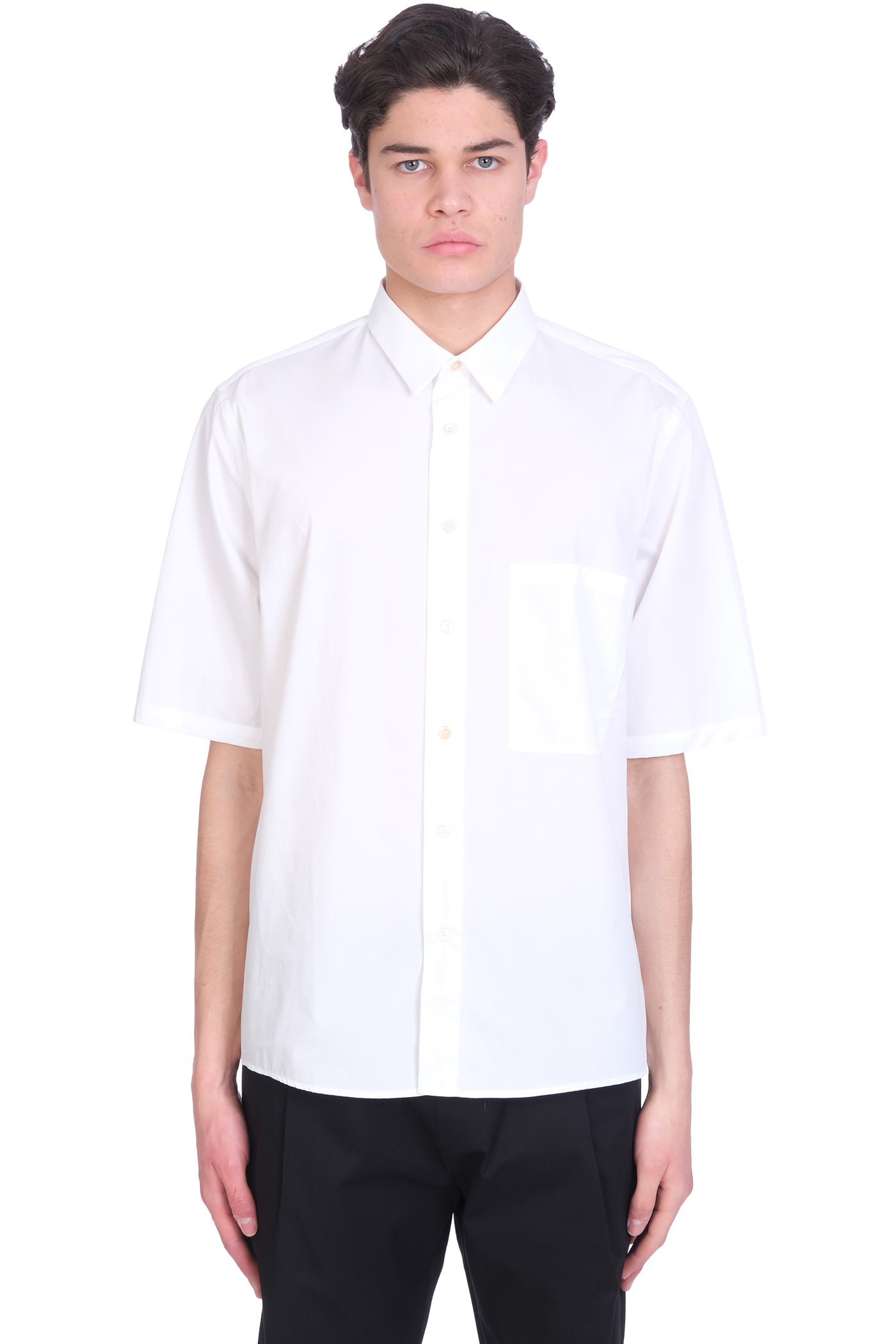 Low Brand Shirt In White Cotton