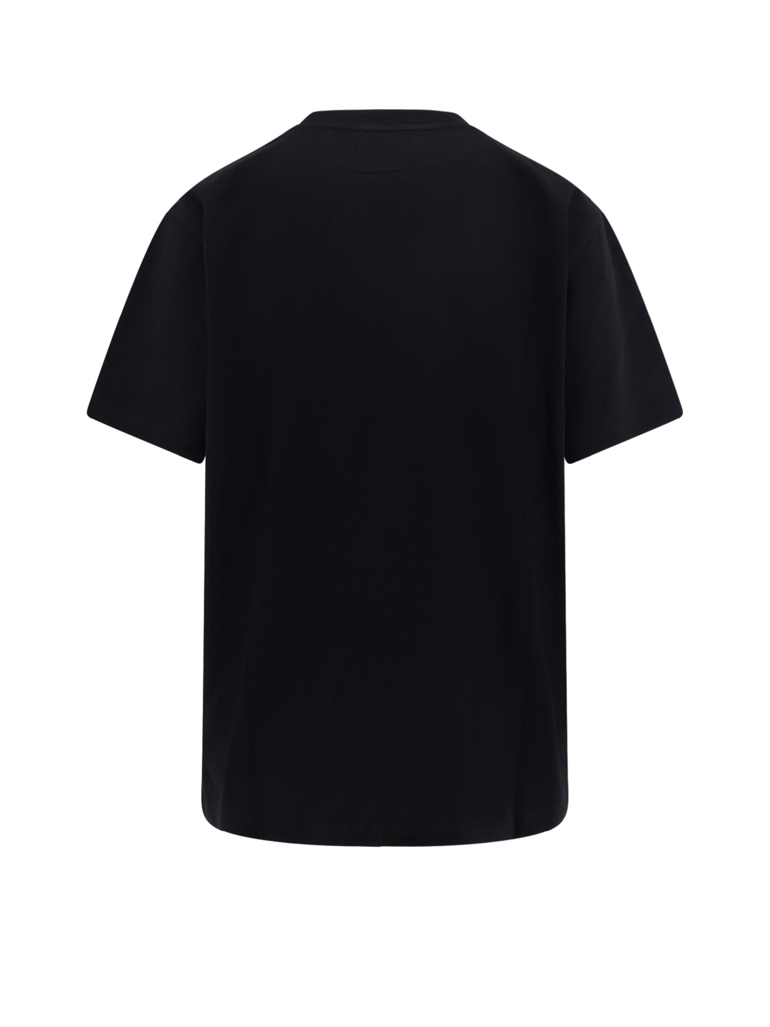 Coperni Black Crewneck T-shirt With Print On The Front In Multi