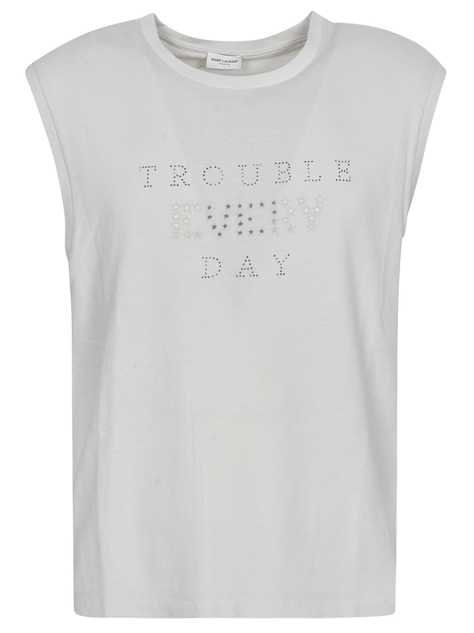Saint Laurent Trouble Every Day Tank Top In Grey