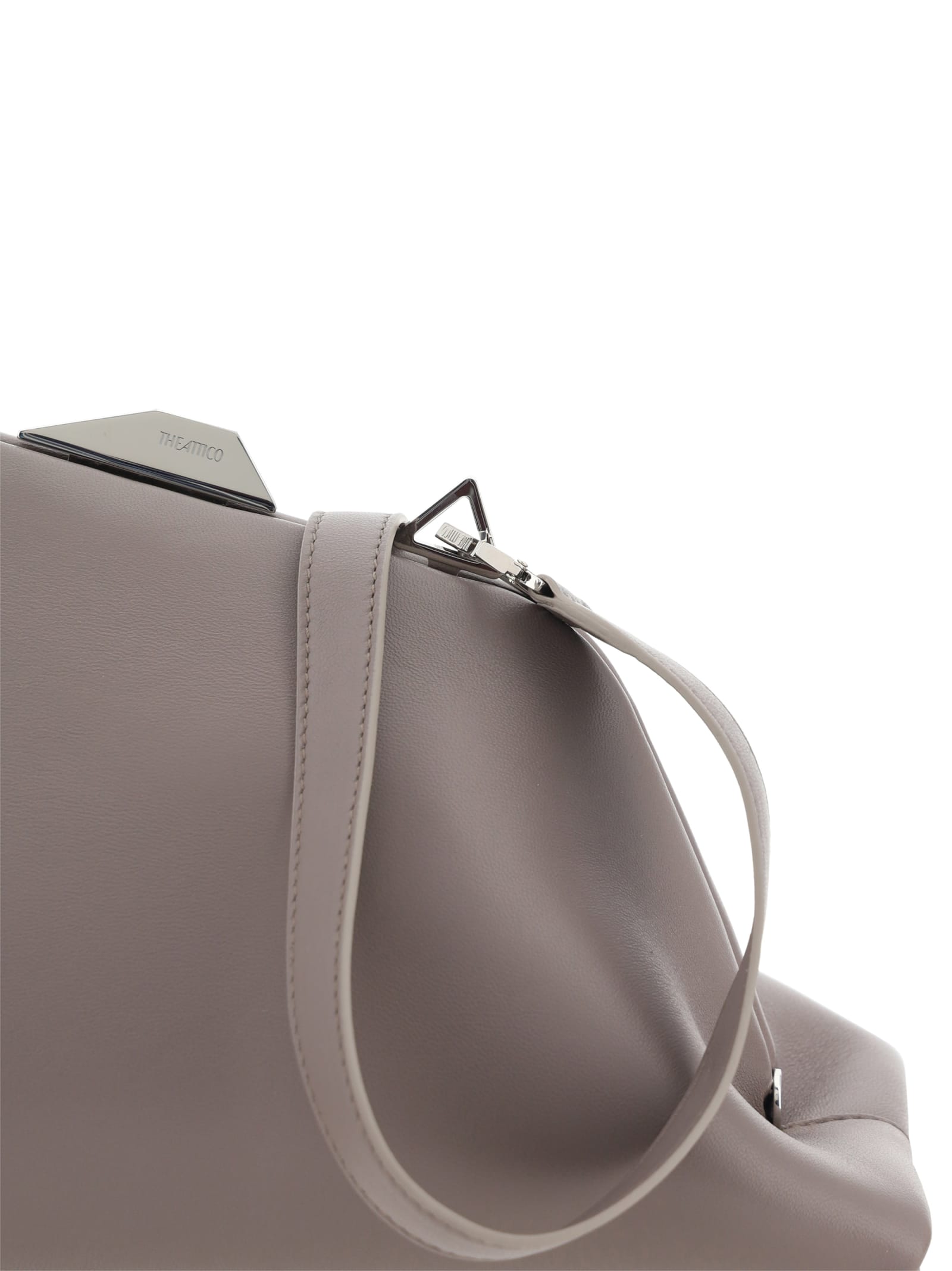 Shop Attico Day Off Shoulder Pouch Bag In Mud