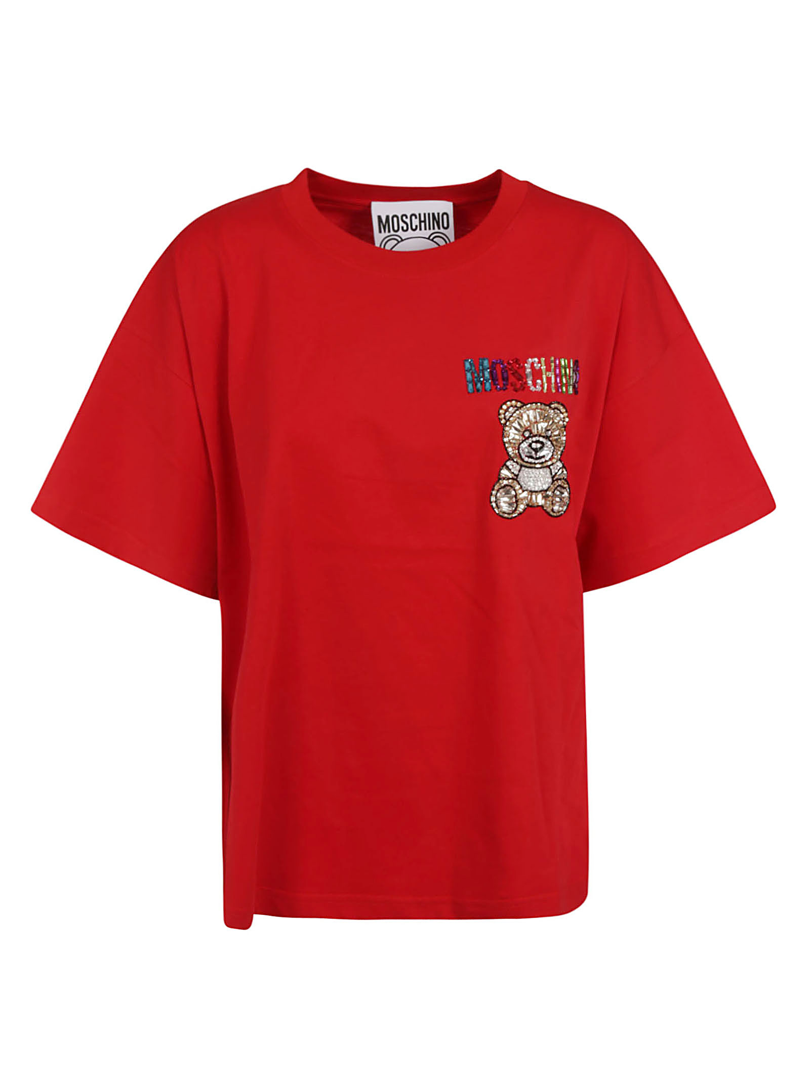 Moschino Logo Oversized T-shirt In Red