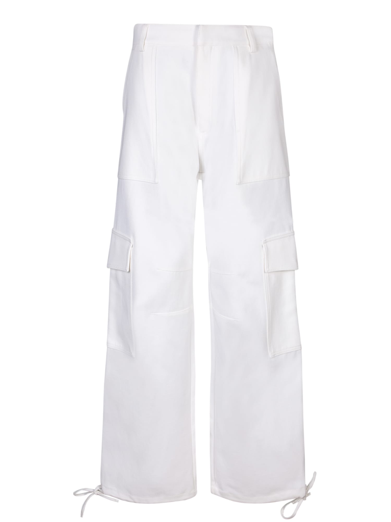 Shop Moschino Bull Cot On White Cargo Trousers