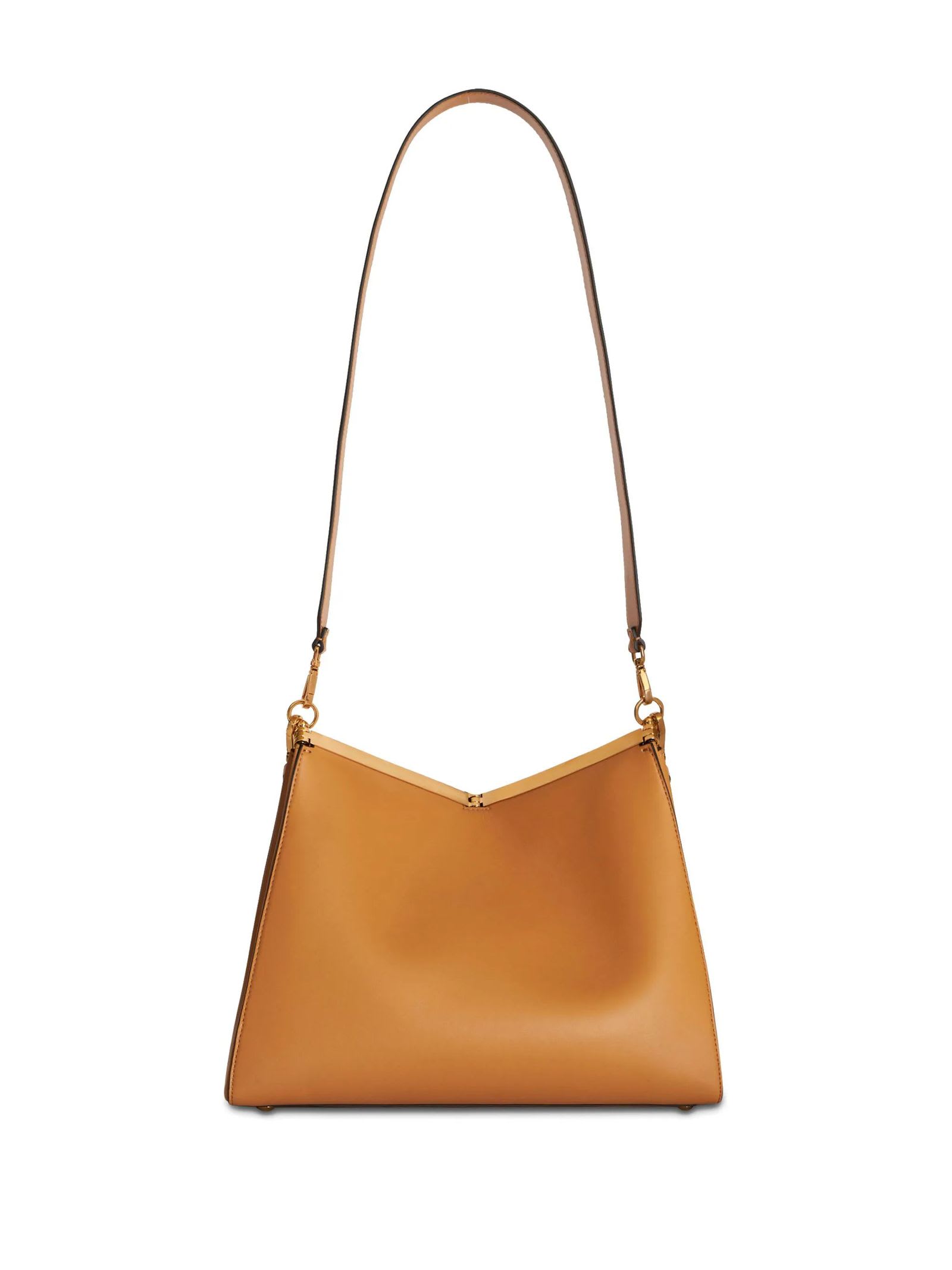 Shop Etro Light Brown Large Vela Shoulder Bag