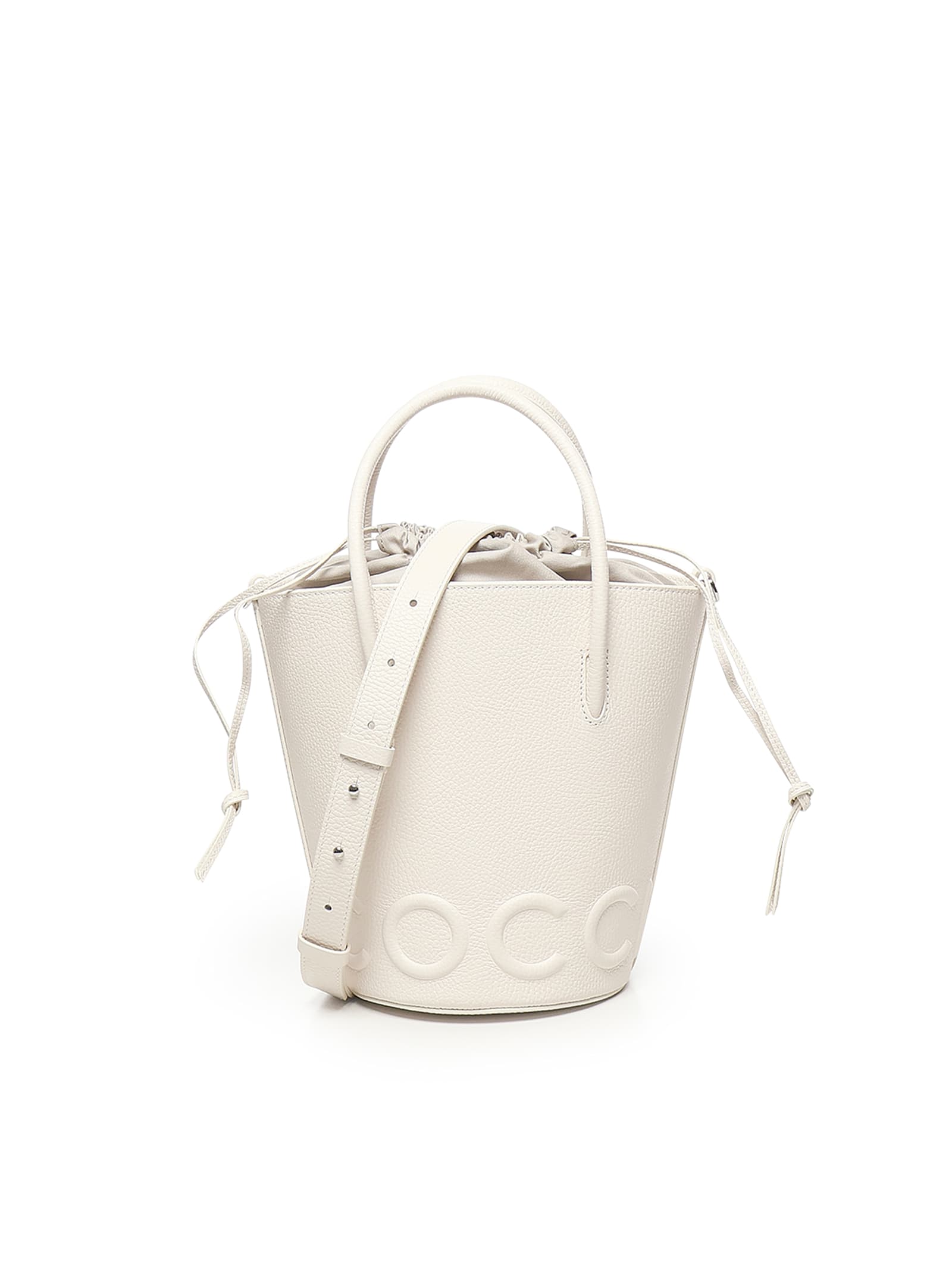 Shop Coccinelle Myrtha Grained Leather Bucket Bag