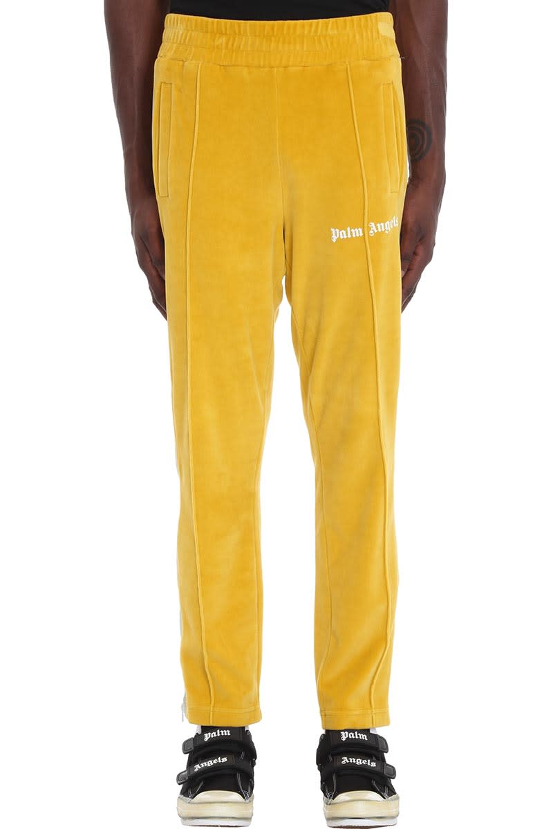 Palm Angels Palm Angels Pants In Yellow Velvet - yellow - 11003027 ...