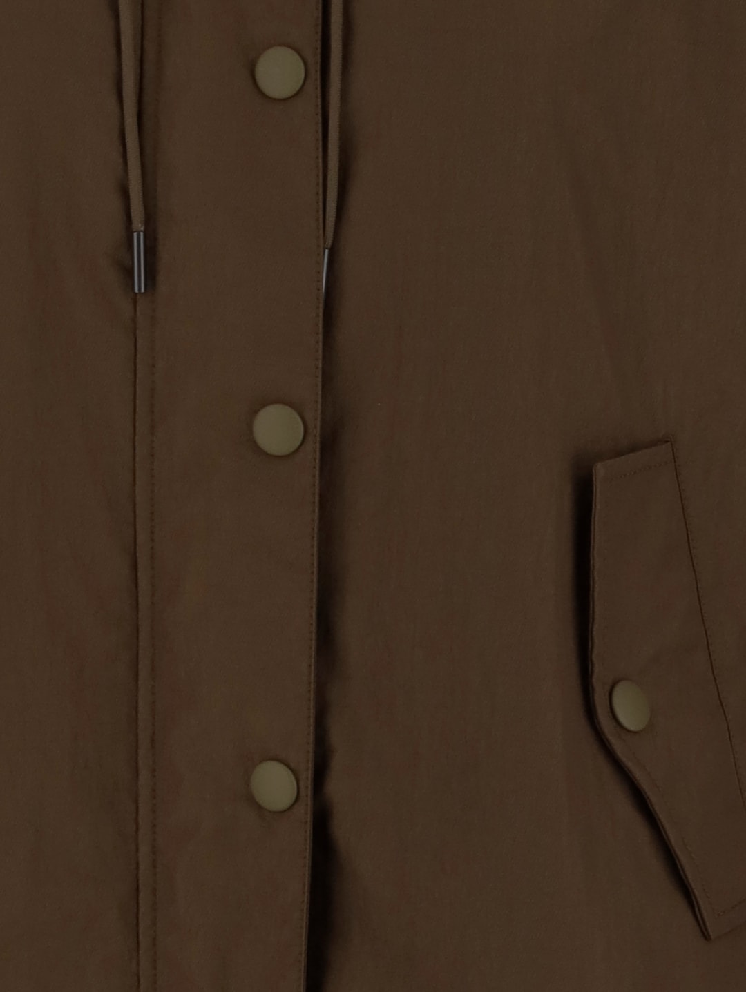 Aspesi Brown Nylon Jacket With Adjustable Hood In Brown