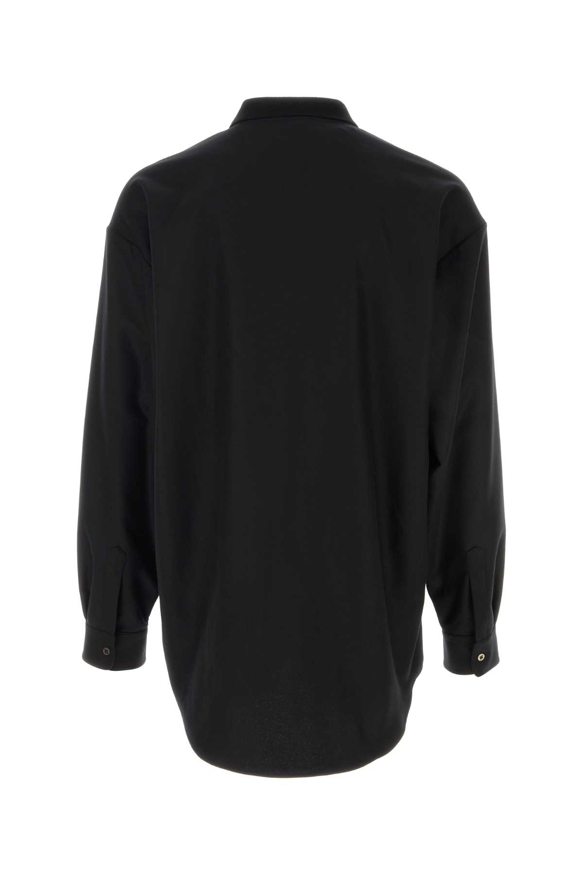 The Row Camicia Stendhal In Misto Lana Nera Uomo In Black