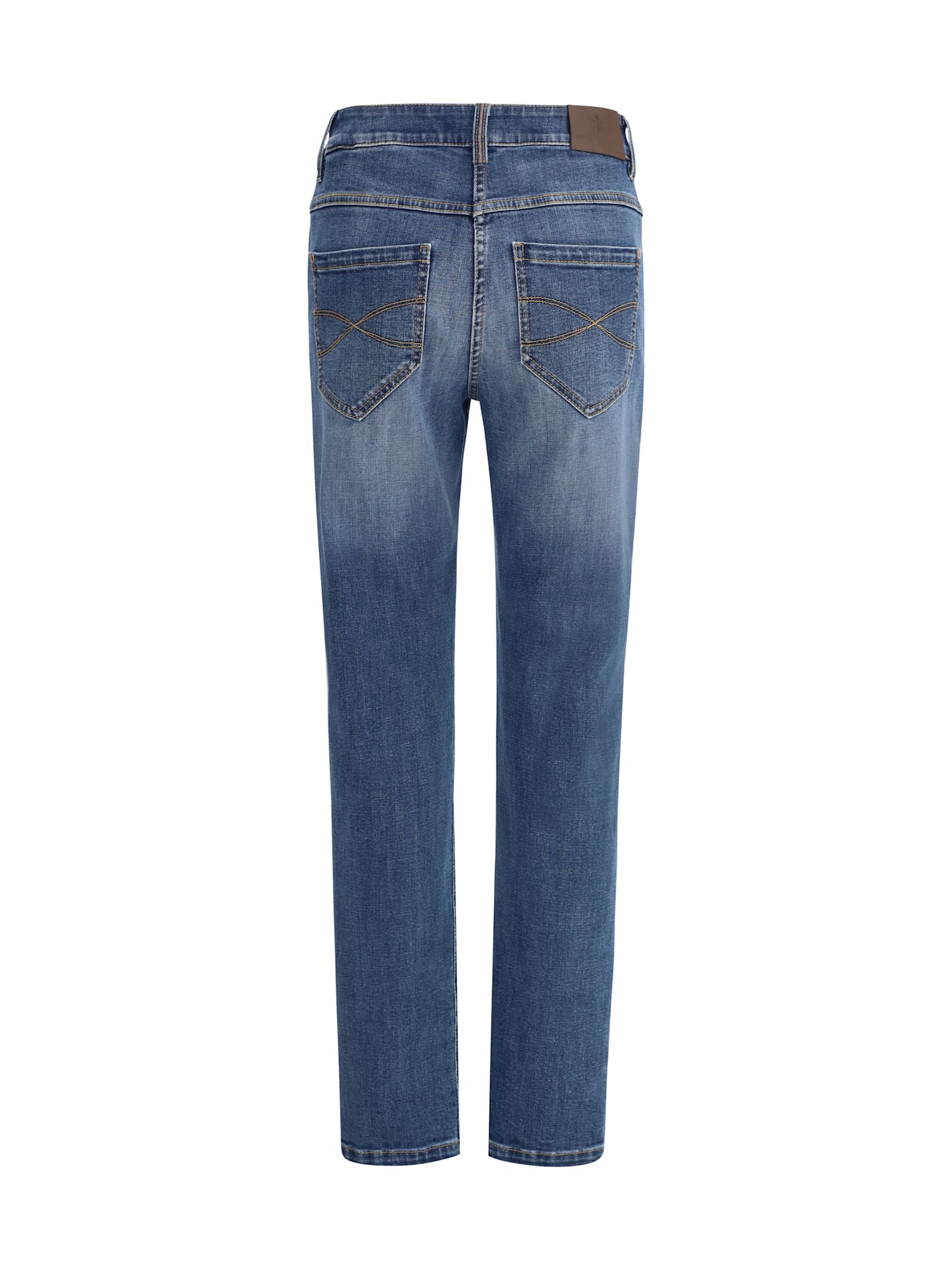 Brunello Cucinelli Embellished Skinny Cotton Jeans With Contrast Stitching In Blue