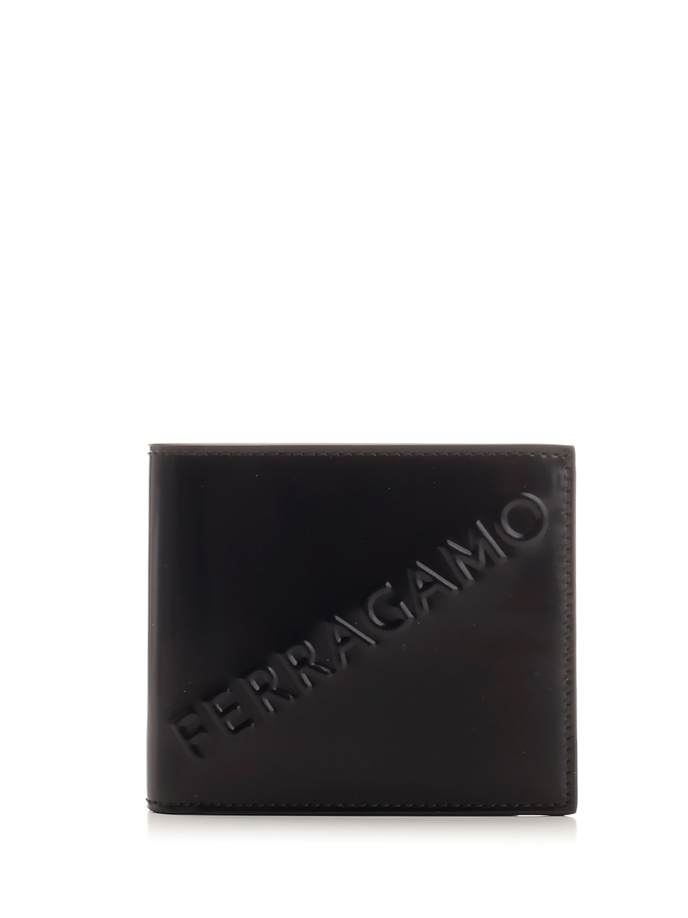 Ferragamo Black Wallet With Logo