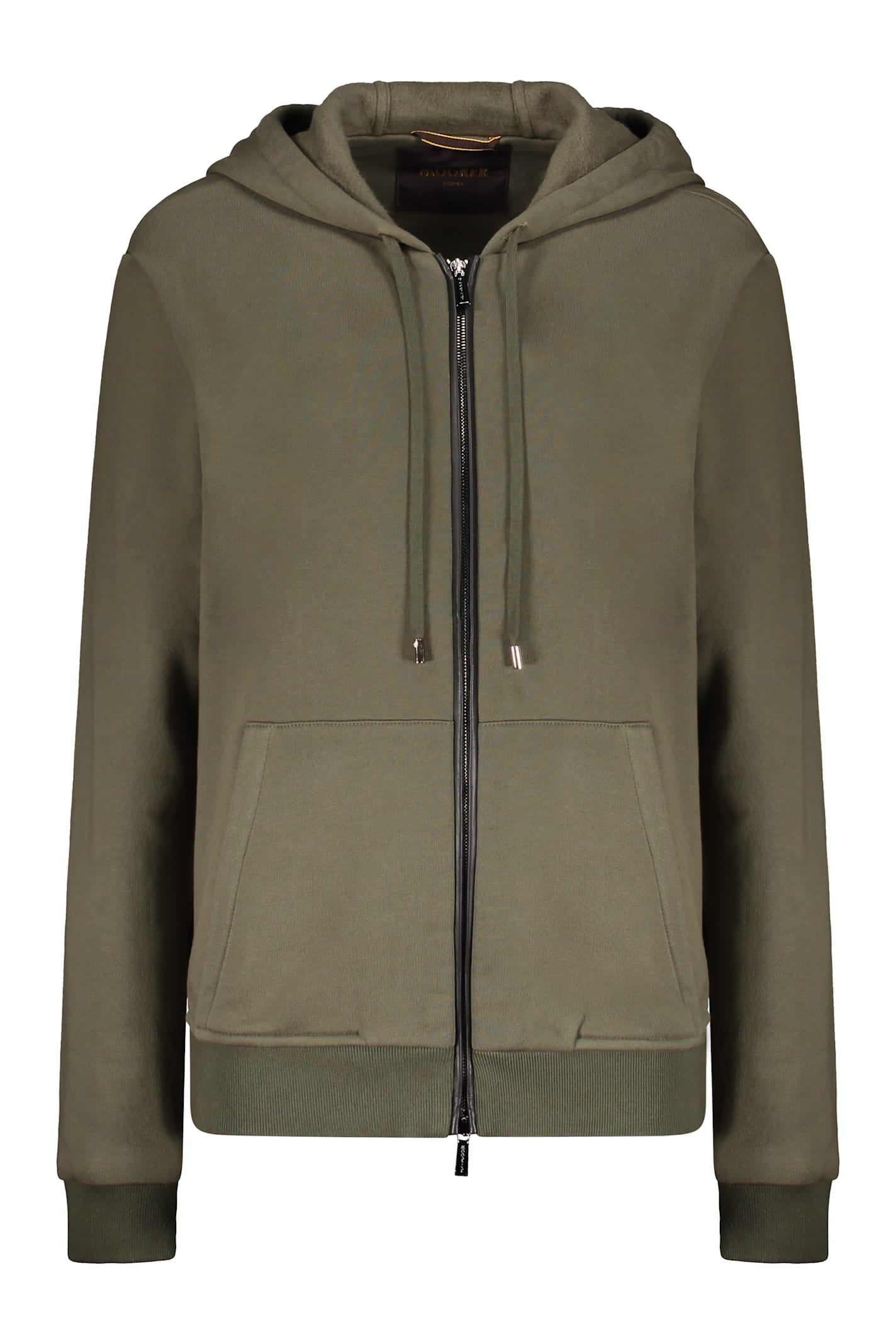 Moorer Hooded Zip-up Hoodie In Green
