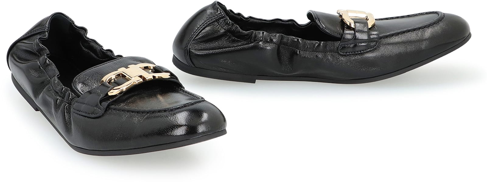 Ferragamo Woman Loafers Black Size 5.5 Lambskin In Black